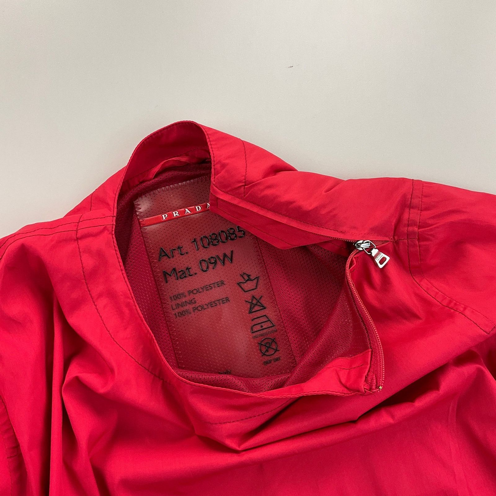 Prada Prada Nylon 00s Sweatshirt - Women Large red designer item Size L / US 10 / IT 46 - 8 Thumbnail