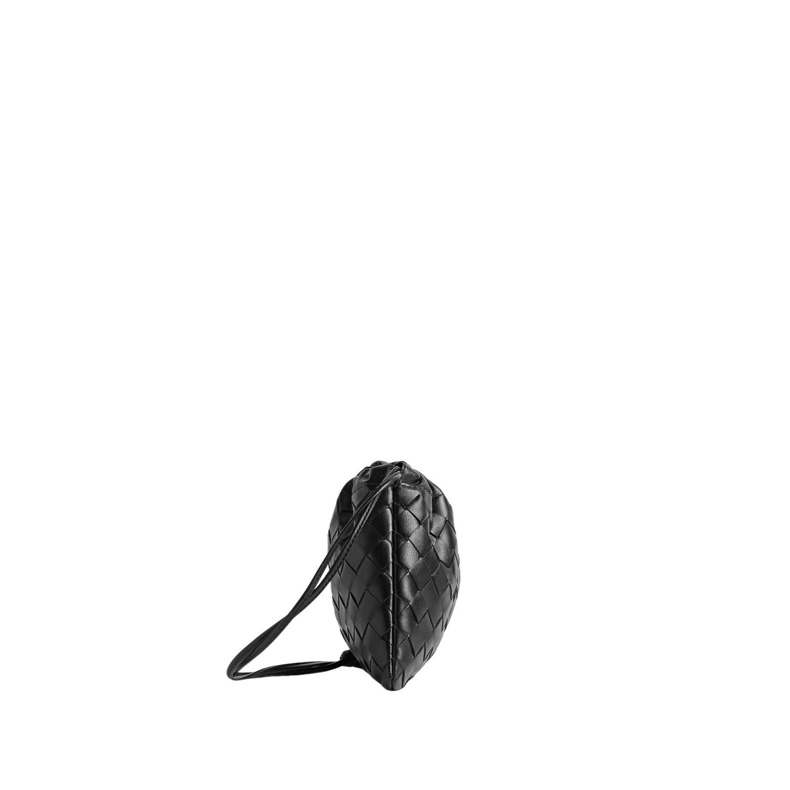 Bottega Veneta BOTTEGA VENETA Dustbag Small $1850 Black Intrecciato Leather Size ONE SIZE - 3 Thumbnail