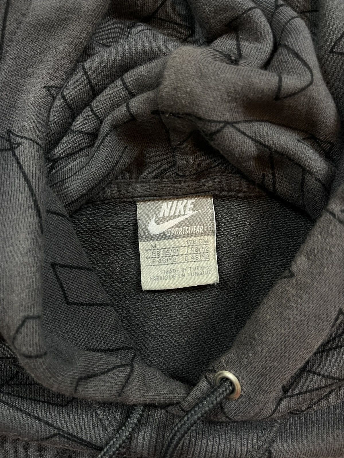 Nike × Vintage 00s Nike Air Big Logo Vintage Y2K Oversized Retro Hoodie Size US M / EU 48-50 / 2 - 3 Thumbnail