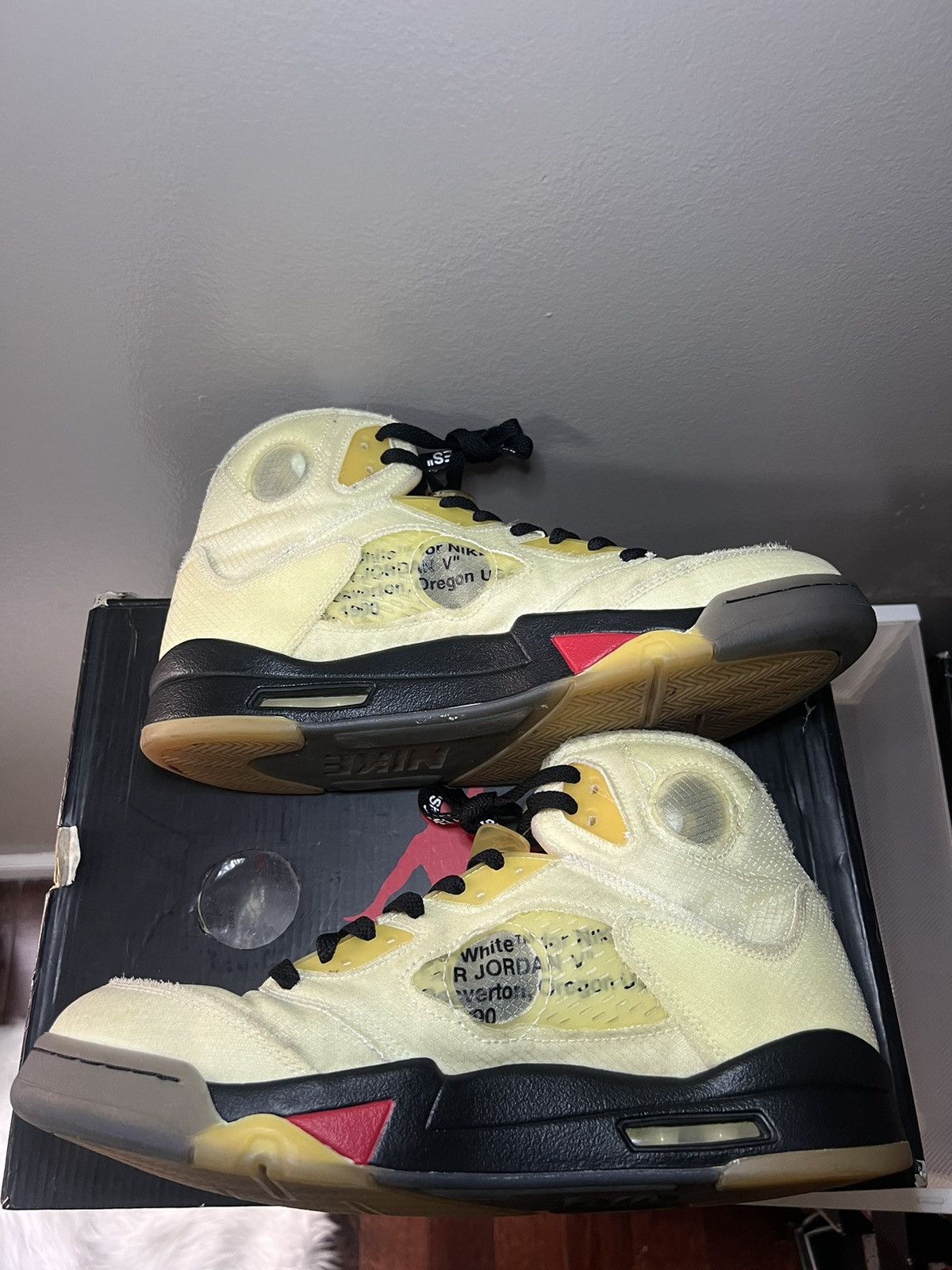 Jordan Brand Jordan 5 SP x Off-White Mid Sail Nike Air MJ Men Size 11.5 Size US 11.5 / EU 44-45 - 3 Thumbnail
