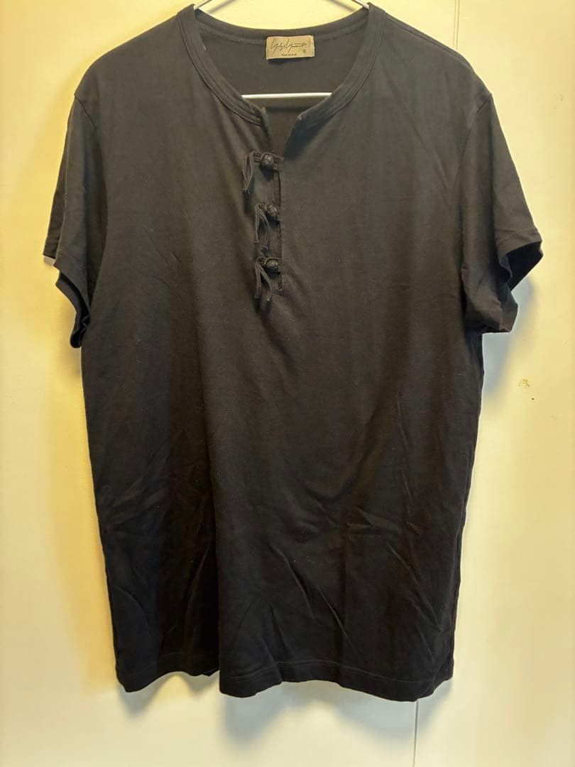 Yohji Yamamoto Pour Homme Henley Tee Size US L / EU 52-54 / 3 - 1 Thumbnail