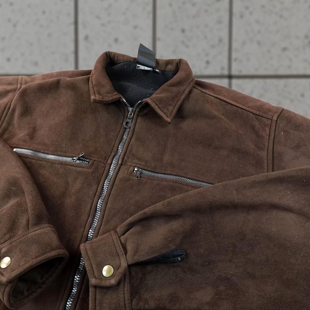 Vintage VTG Kuhl Alfwear Jacket Mens XL Brown Microsuede Fleece Windproof Full Zip Coat Hike Windbreaker Size US XL / EU 56 / 4 - 1 Thumbnail
