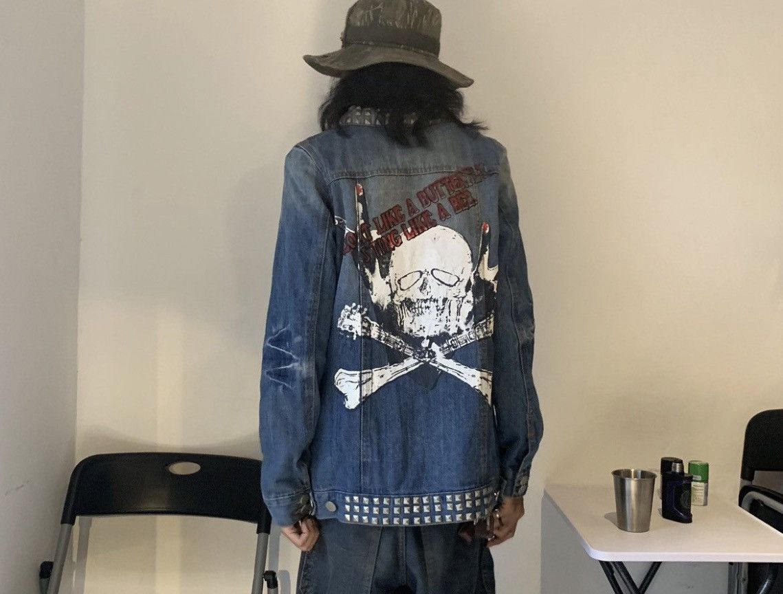 Japanese Brand GLAD NEWS DENIM JACKET Crazy skull Size US S / EU 44-46 / 1 - 9 Thumbnail