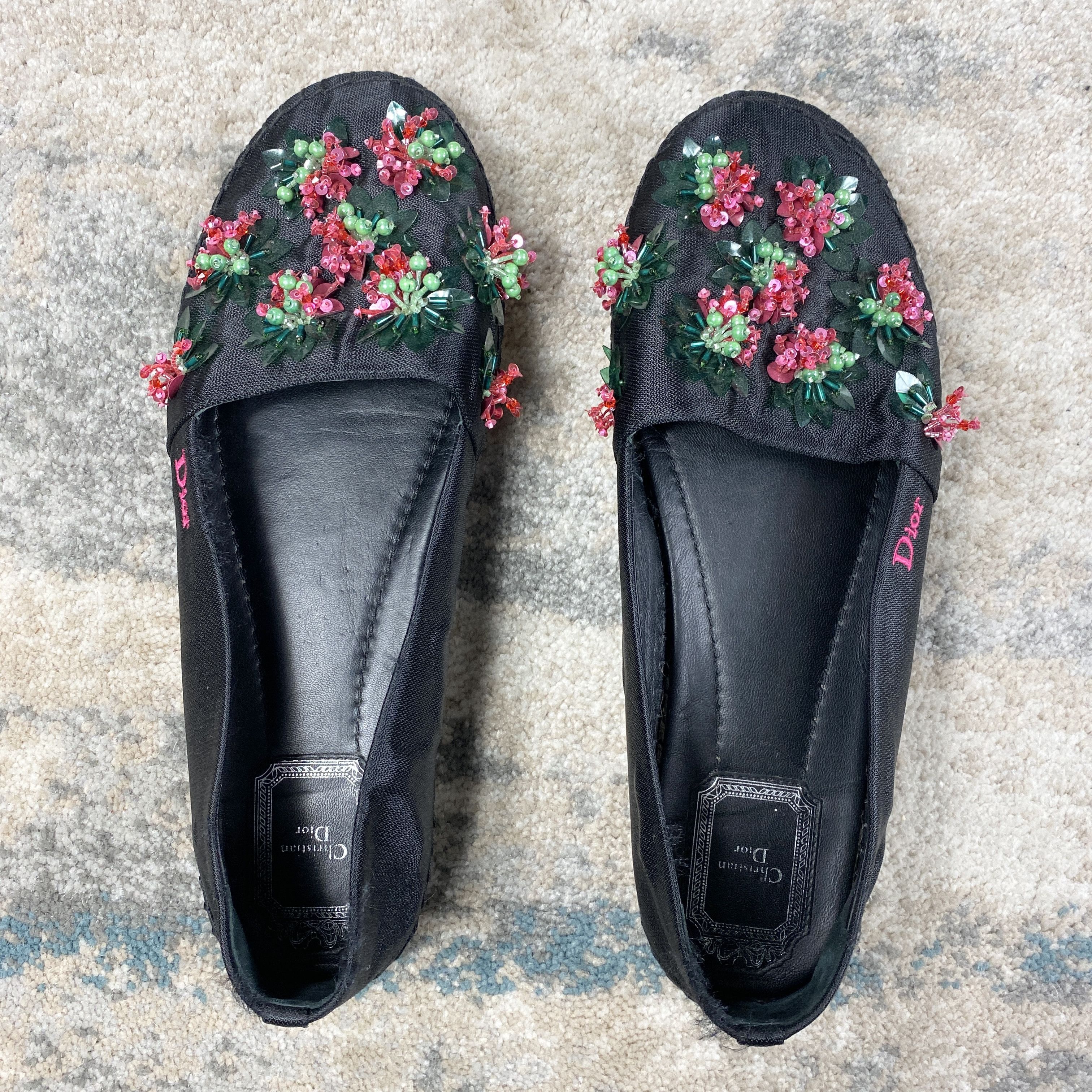 Dior Dior Embellished Espadrille Flats In Black RRP £580 Size US 7.5 / IT 37.5 - 5 Thumbnail