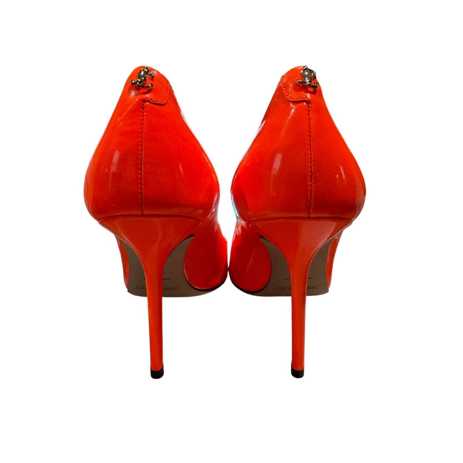 Jimmy Choo Jimmy Choo Love 100 Orange Patent Leather Pumps Size 35.5 EU Size US 5.5 / IT 35.5 - 10 Thumbnail