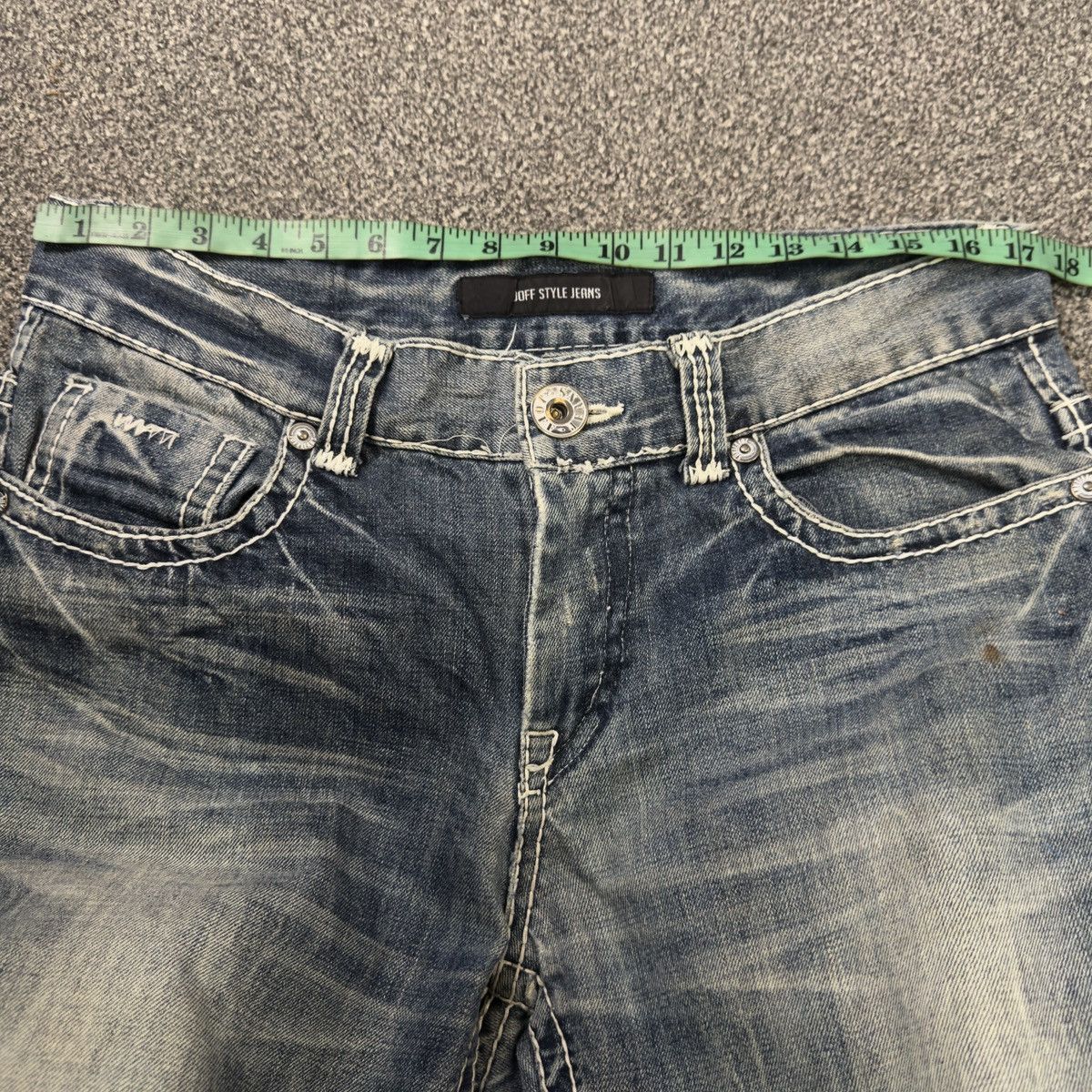 If Six Was Nine Y2K Distressed Boot Cut Joff Style Jeans Size US 35 - 17 Thumbnail