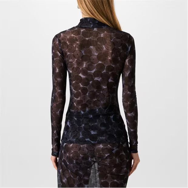 Dries Van Noten o1g2r1mq1024 Fitted Long Sleeve T-Shirts in Dark Purple Size XS / US 0-2 / IT 36-38 - 6 Thumbnail