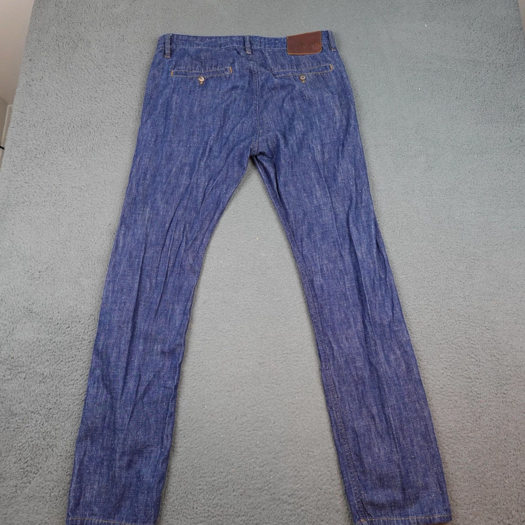 Vintage Current/Elliott Denim Pants Mens 33 Blue Ink Selvage Slim Straight CEM0106SV Size US 33 - 7 Thumbnail
