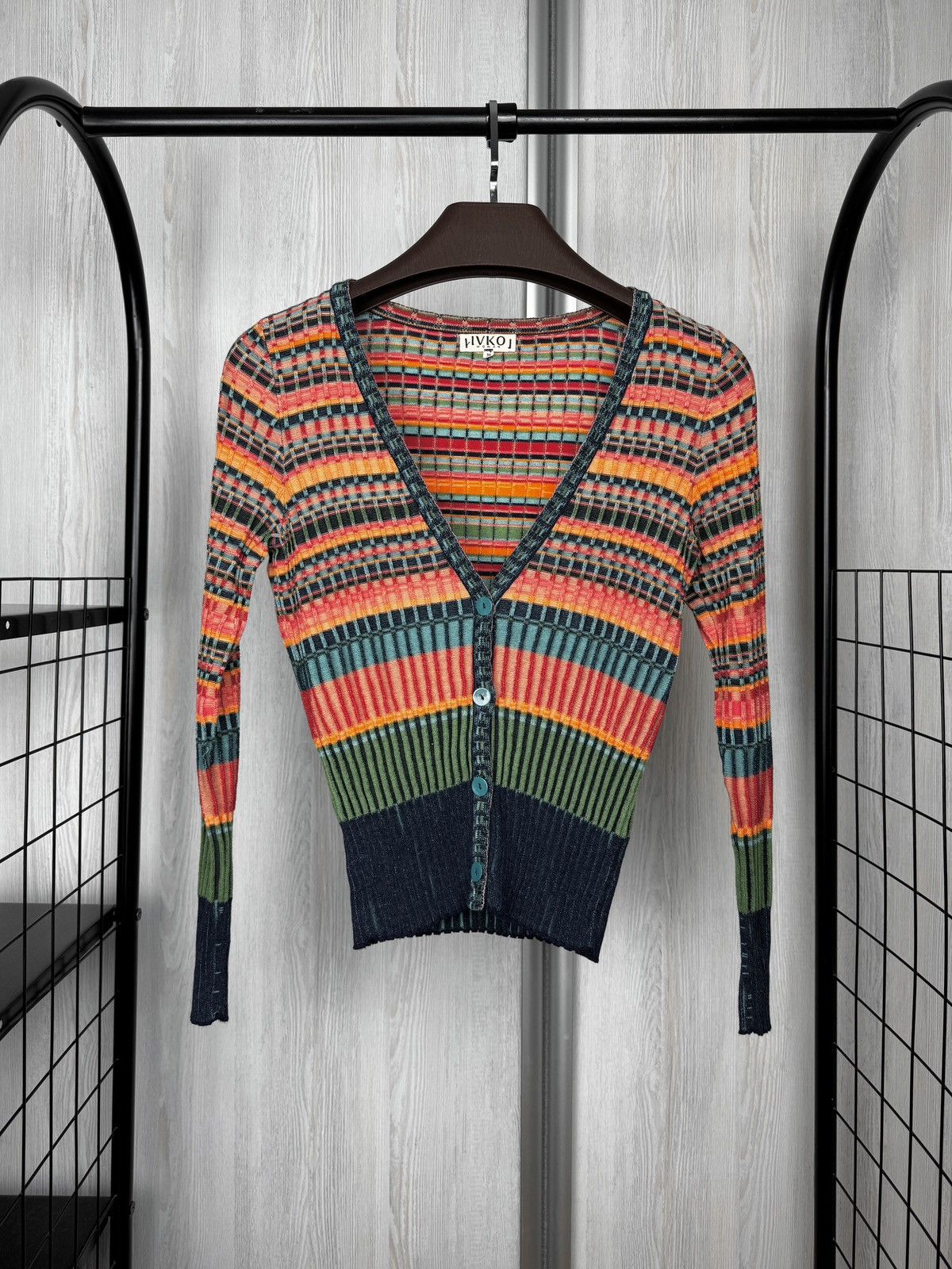 Other Ivko V-Neck Multicoloured Patterned Cardigan size 36 Size S / US 4 / IT 40 - 1 Thumbnail