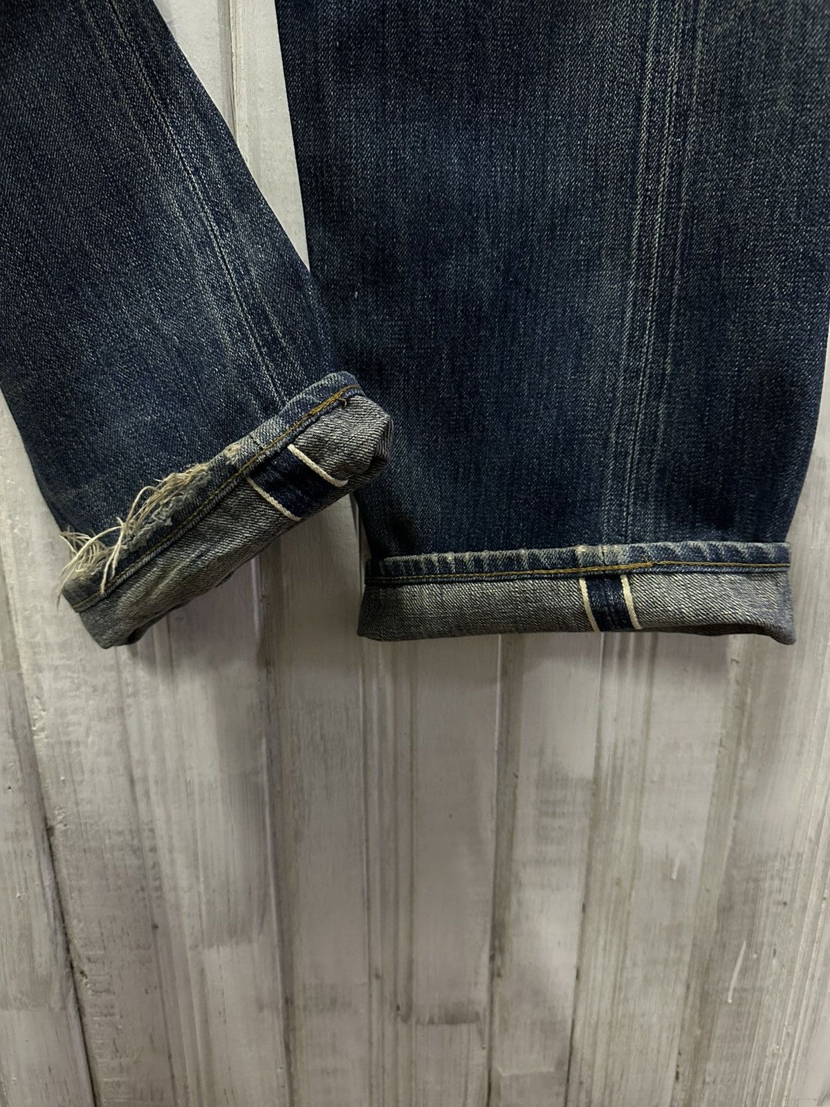 Vintage Vintage BOBSON Jeans Selvedge Mudwash Distressed Denim Pants Size US 30 / EU 46 - 10 Thumbnail