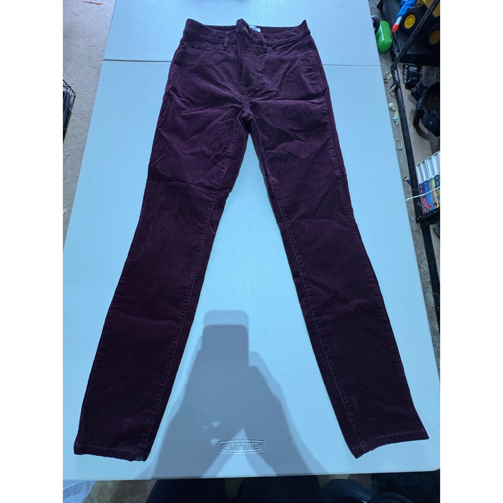 Loft LOFT Corduroy Pants Women’s 27 4 Burgundy Straight Leg Size 27" / US 4 / IT 40 - 2 Thumbnail