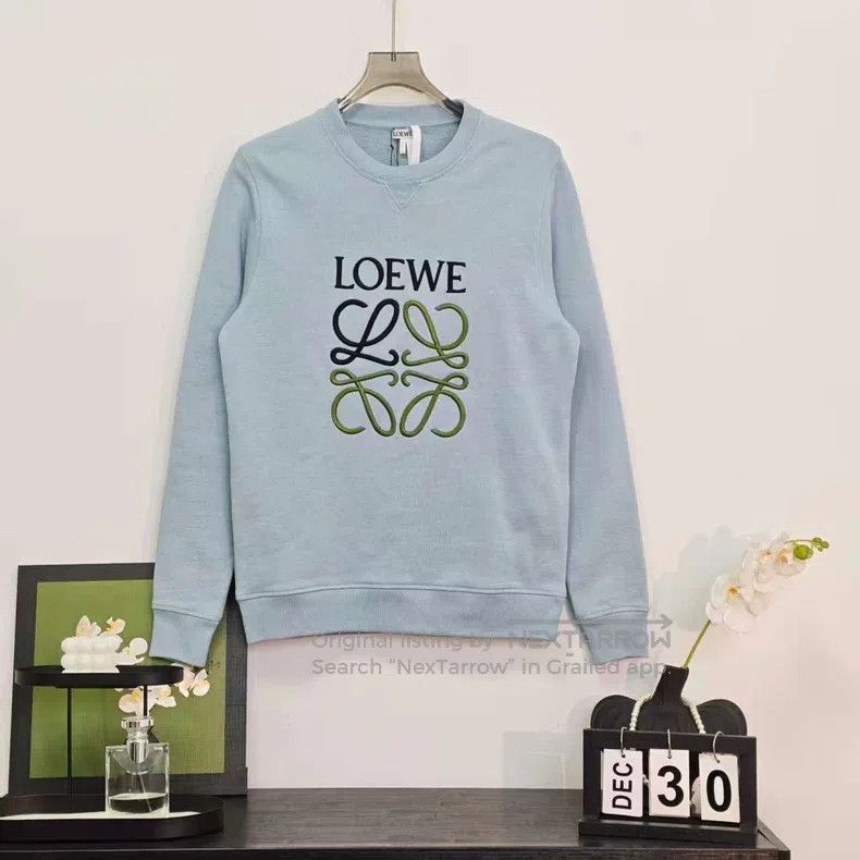 Loewe Loewe Mist Blue Embroidered Logo Sweatshirt Size S / US 4 / IT 40 - 1 Thumbnail