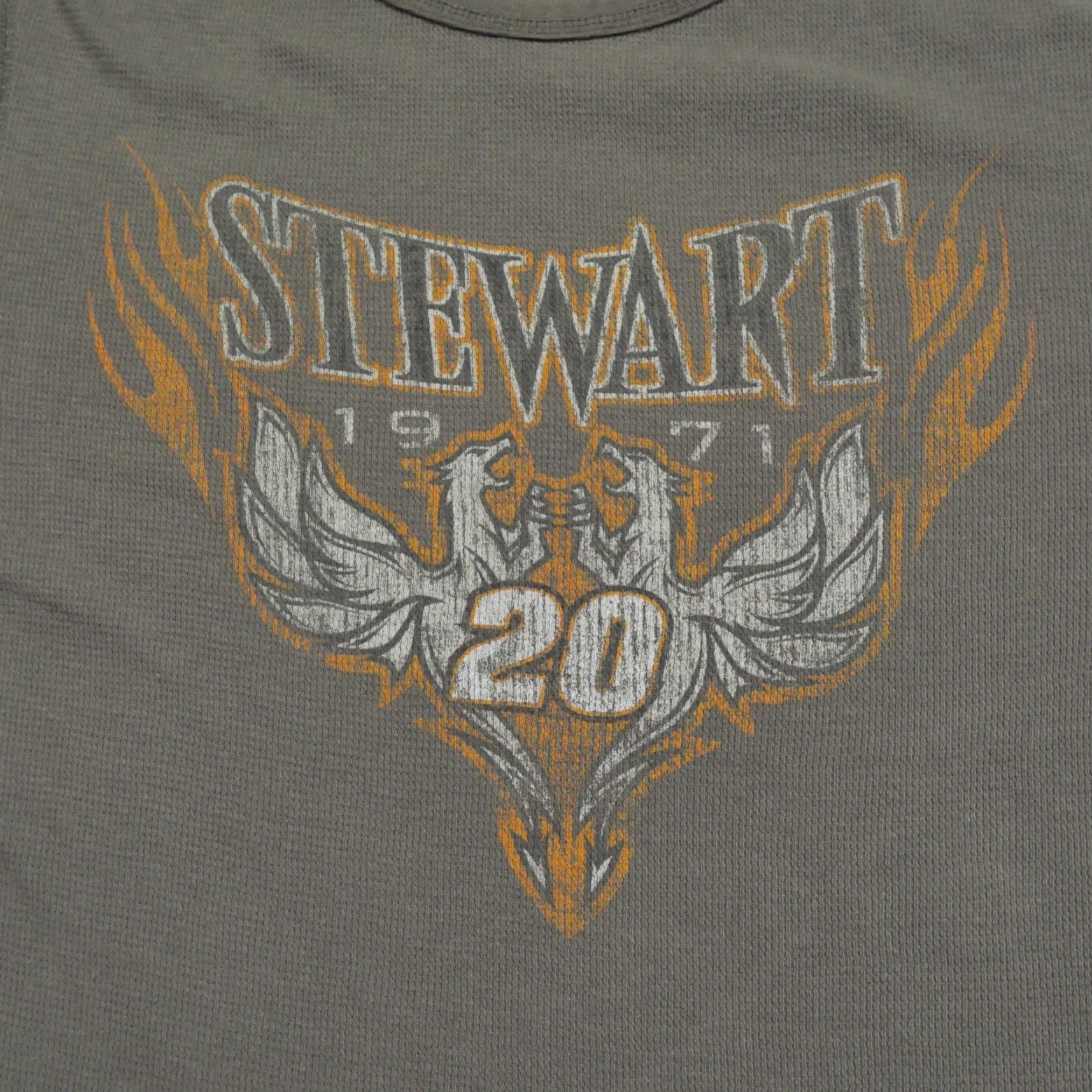 Chase Authentics VINTAGE Chase Authentics Tony Stewart Shirt Adult Medium Grey Thermal Crew Neck Long Sleeve Cotton Men T-Shirt 90s/2000s Graphic Distressed Size US M / EU 48-50 / 2 - 2 Thumbnail