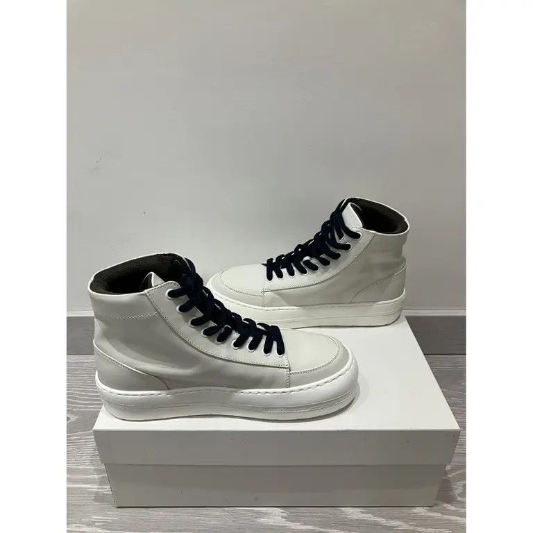 Sunnei o1mle1025 Unisex Dreamy Leather High-Top Sneakers in White Size US 5 / EU 37 - 3 Thumbnail