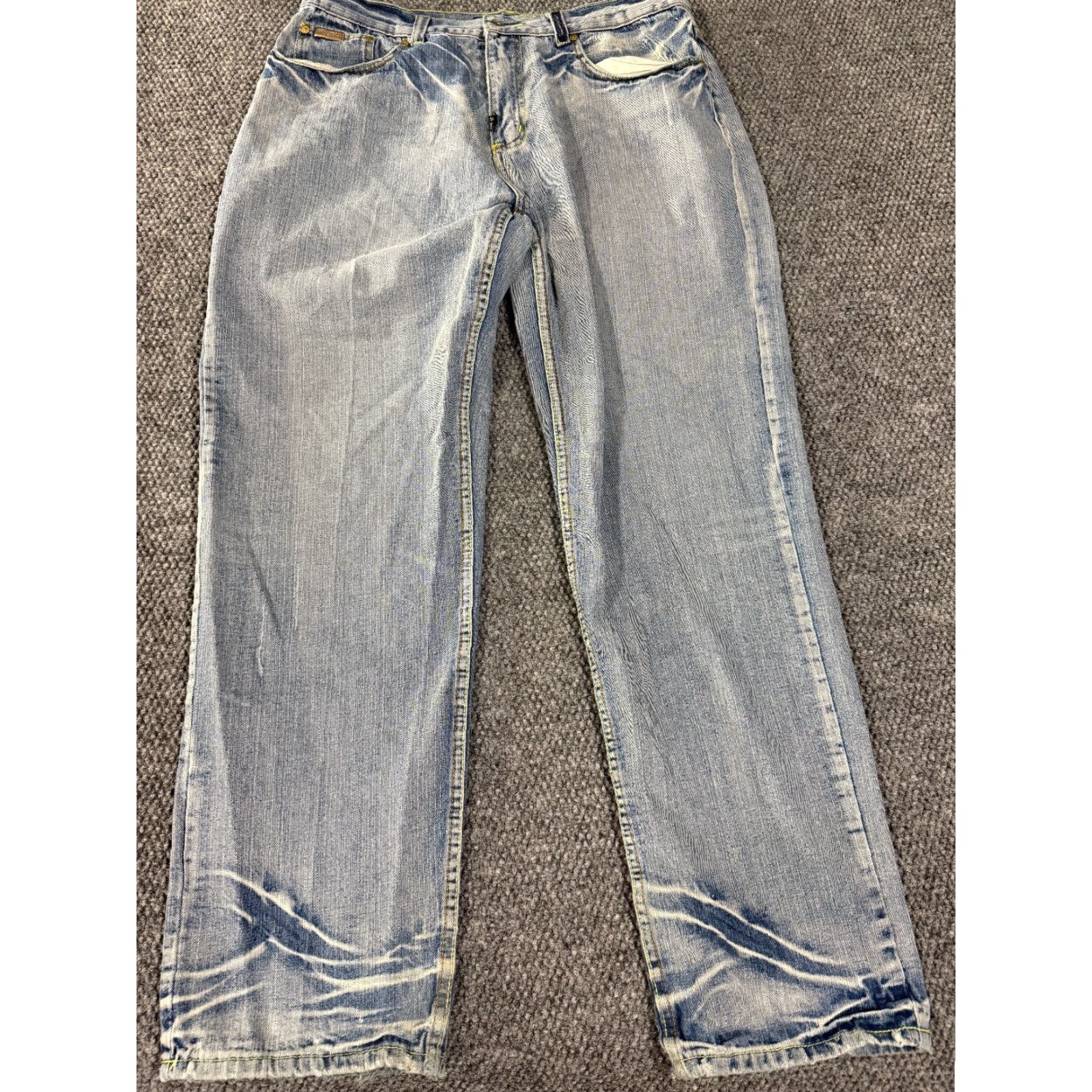 Vintage LRG Jeans Mens 36x32 Blue Vintage Straight Streetwear Y2K 5-Pocket Denim Cotton Blue Size US 36 / EU 52 - 3 Thumbnail