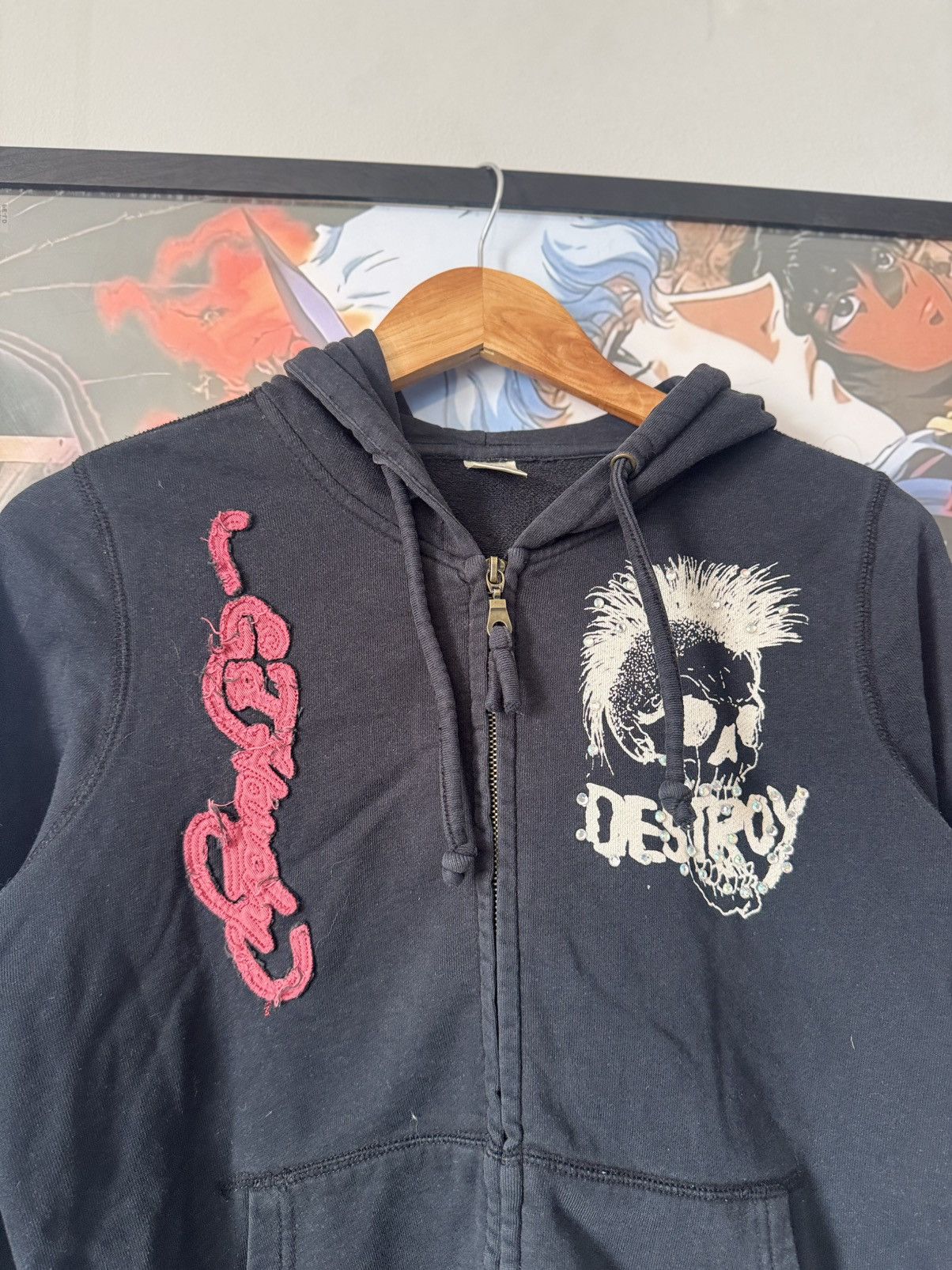 Ed Hardy ED HARDY HOODIE ZIP HOODED web spider bones skull skeleton Size M / US 6-8 / IT 42-44 - 2 Thumbnail