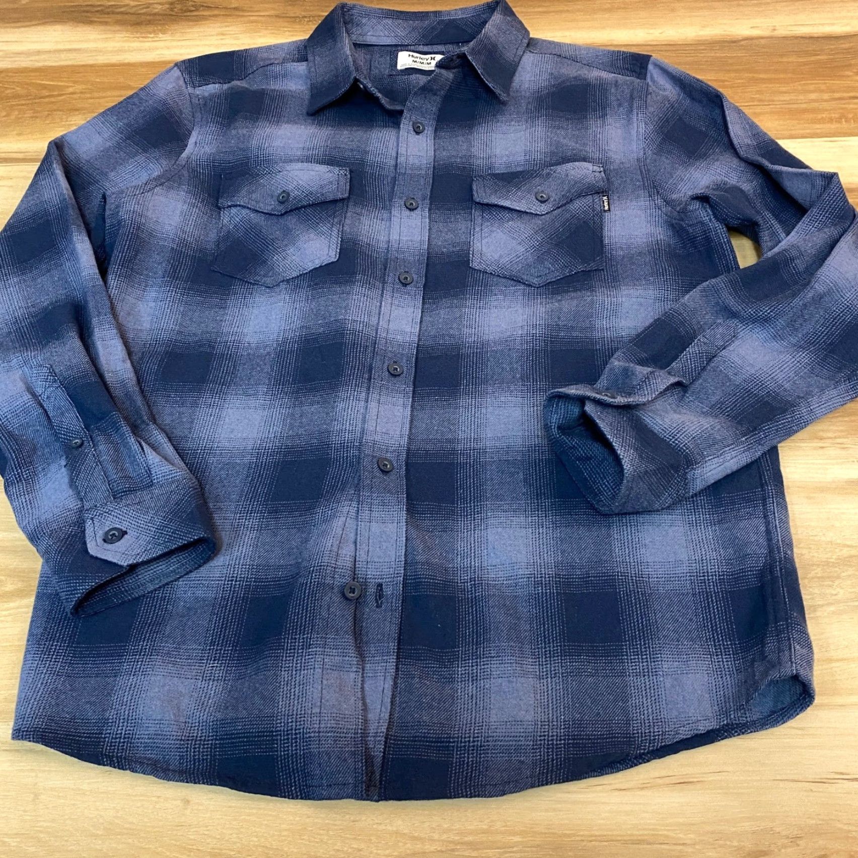 Hurley Hurley Flannel Shirt Mens Medium Blue Plaid Long Sleeve Button-Up Casual Size US M / EU 48-50 / 2 - 3 Thumbnail
