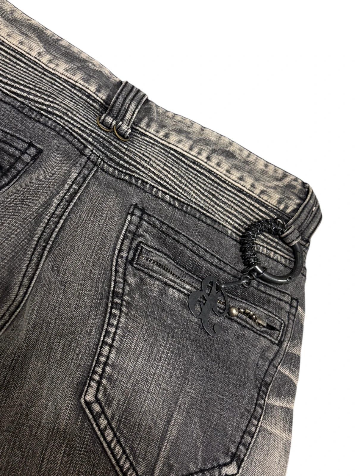 BUFFALO BOBS Buffalo Bobs grey detailed biker denim jeans Size US 29 - 3 Thumbnail