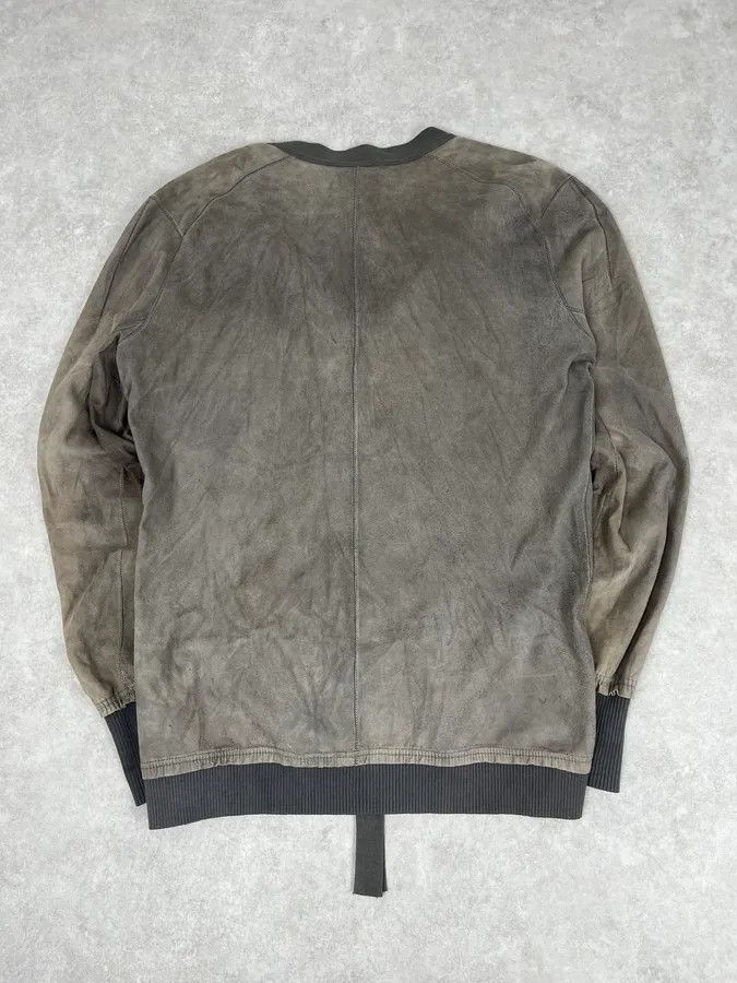 Isaac Sellam Experience Isaac Sellam Experience Taupe Suede Contrast Ribbed Trim Cardigan Size US L / EU 52-54 / 3 - 6 Thumbnail