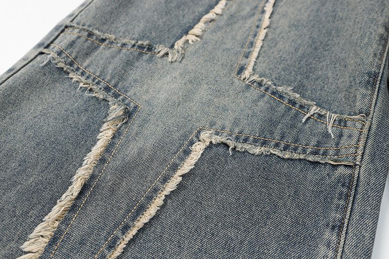 Vintage American retro star embroidered jeans for men Size US 32 / EU 48 - 5 Thumbnail