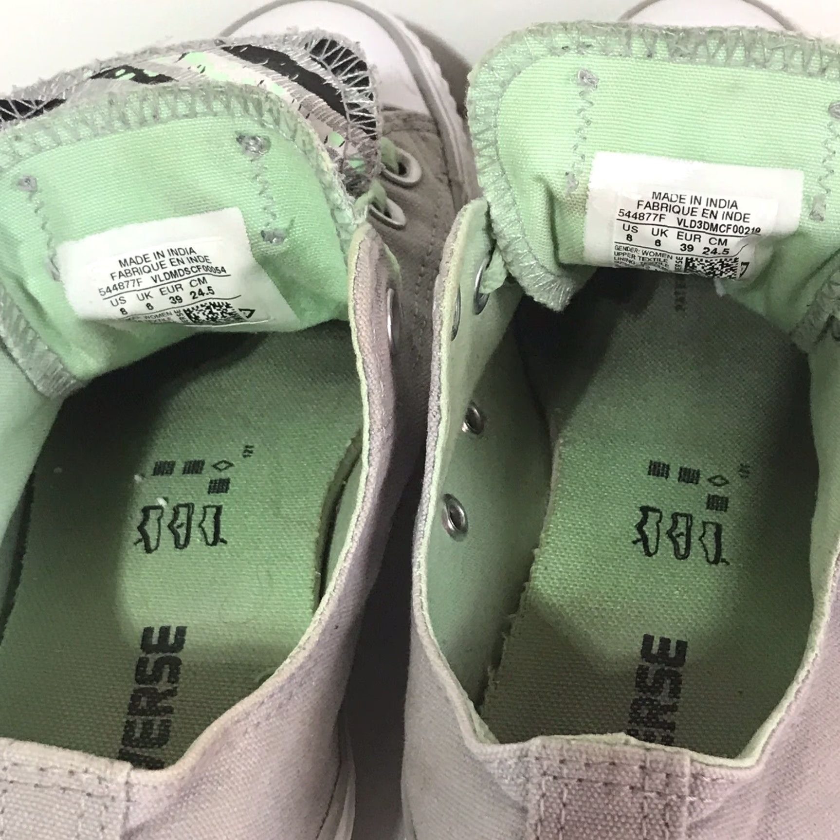 Converse VINTAGE Converse All Star Low Top Sneakers Women’s Size 8 Gray Mint String Casual Athletic Size M / US 6-8 / IT 42-44 - 3 Thumbnail