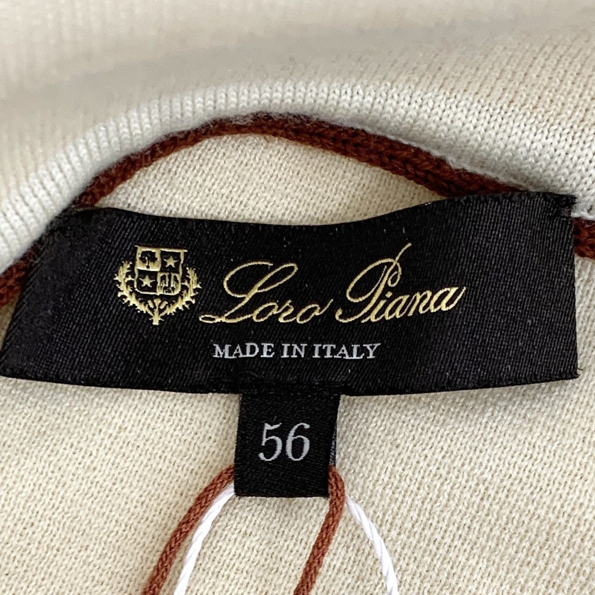 Loro Piana Loro Piana Beige Wool Lapel Long Sleeve Knit Sweater K26WX Size US XL / EU 56 / 4 - 5 Thumbnail