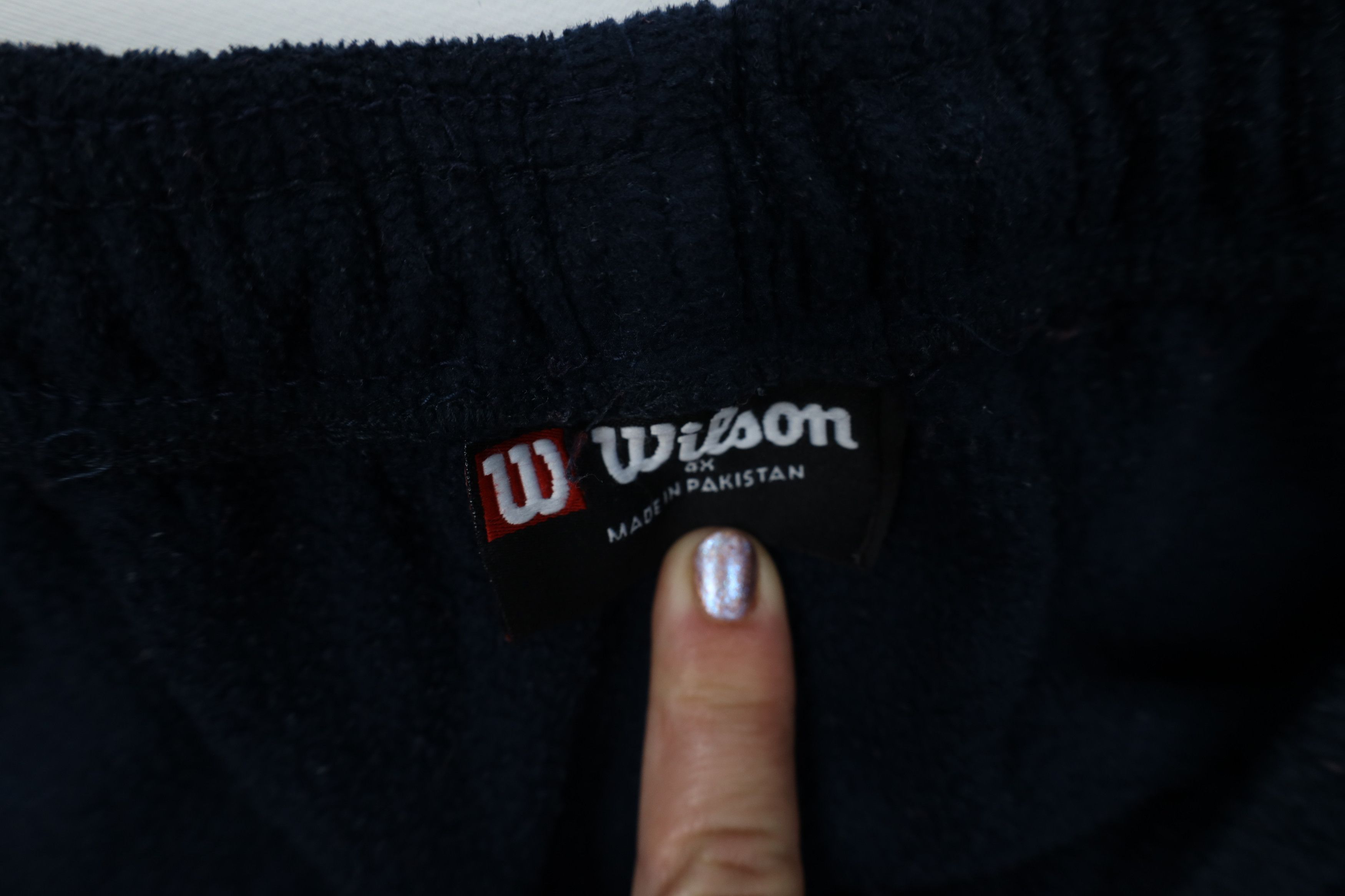 Vintage Vintage 90s Y2K Wilson Wide Leg Fleece Cargo Sweatpants Blue Size US 44 / EU 60 - 8 Thumbnail