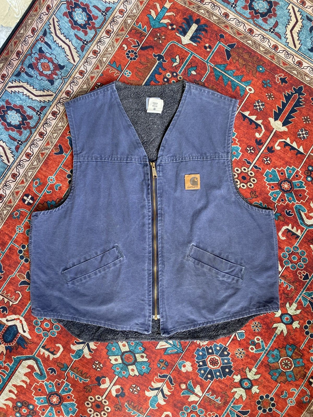 Carhartt Vintage 2001 Carhartt Vest V18 PTL sherpa lined Blue Size US XL / EU 56 / 4 - 2 Thumbnail
