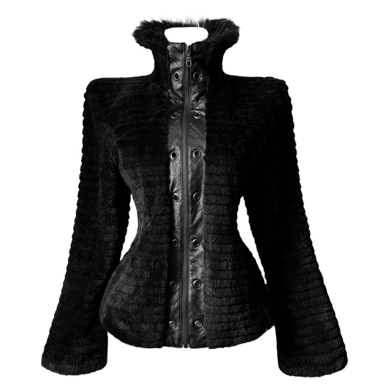 Vintage Insane Avant-garde jacket with fur, leather elements Size M / US 6-8 / IT 42-44 - 2 Thumbnail
