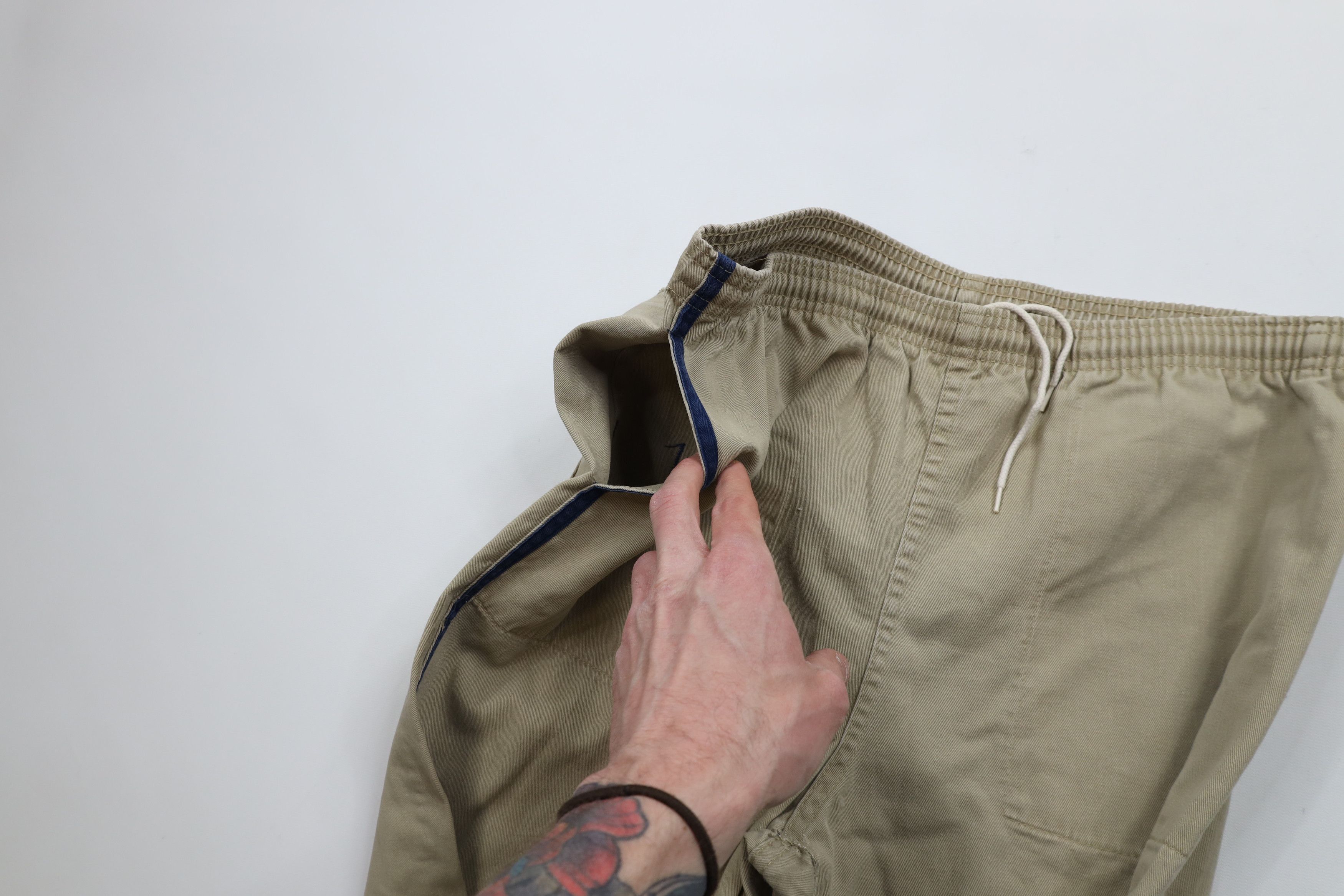 Nike × Vintage Vintage 80s 90s Nike Mini Swoosh Striped Pants Cotton USA Size US 34 / EU 50 - 8 Thumbnail