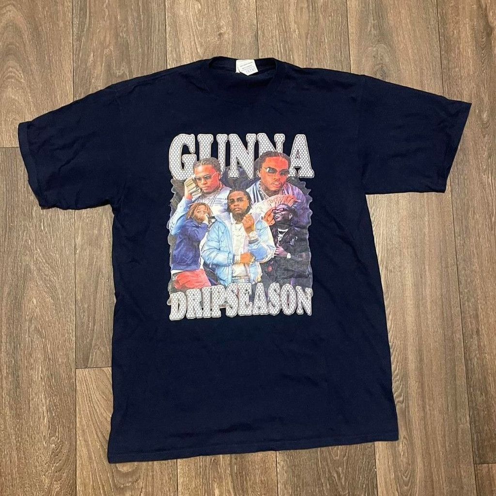 Gildan Navy blue Gunna Drip Season T-shirt - size M Size US M / EU 48-50 / 2 - 1 Thumbnail