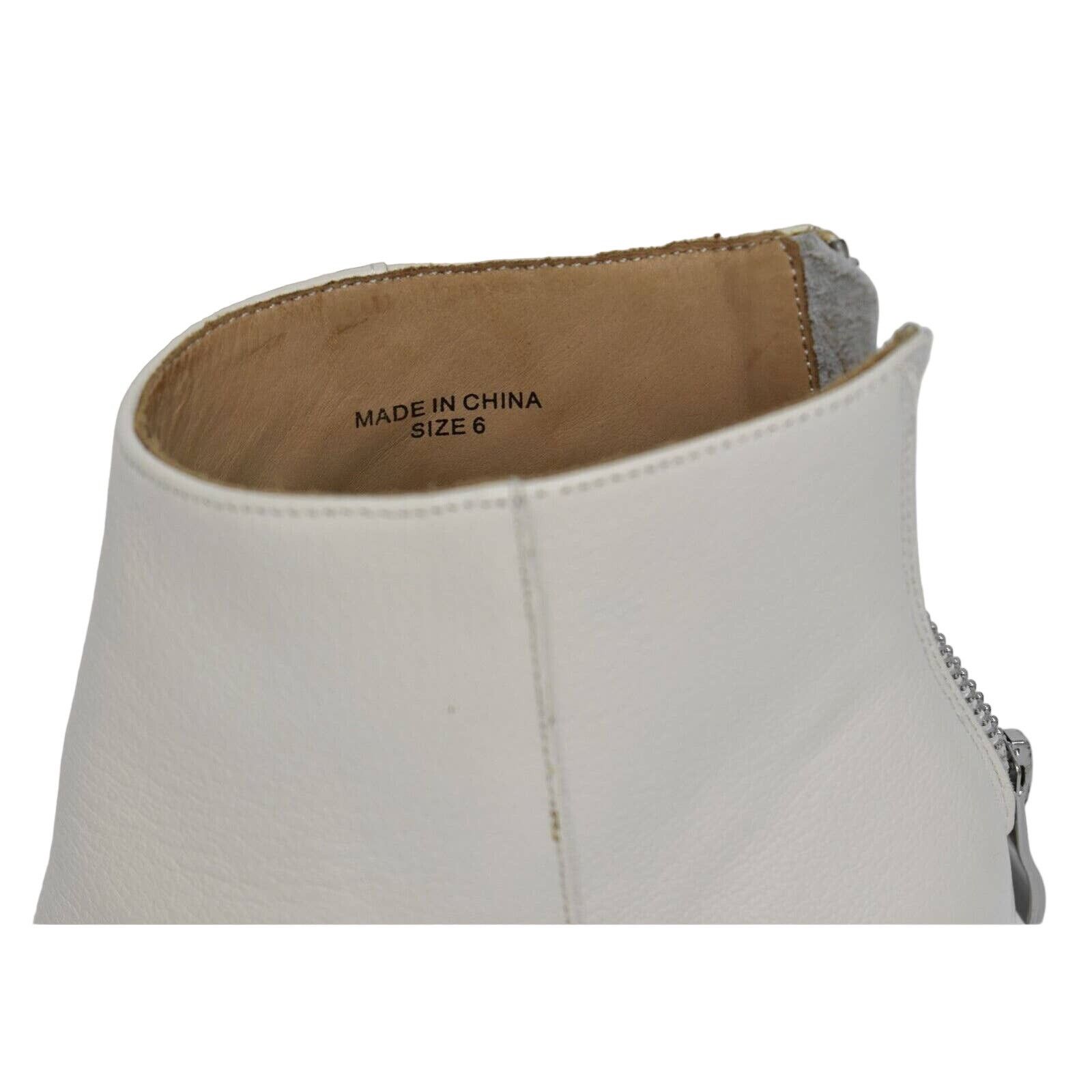 Bill Blass BILL BLASS Payton White Goat Leather Bootie Shoes Sz 6 $228 Size US 6 / IT 36 - 7 Thumbnail