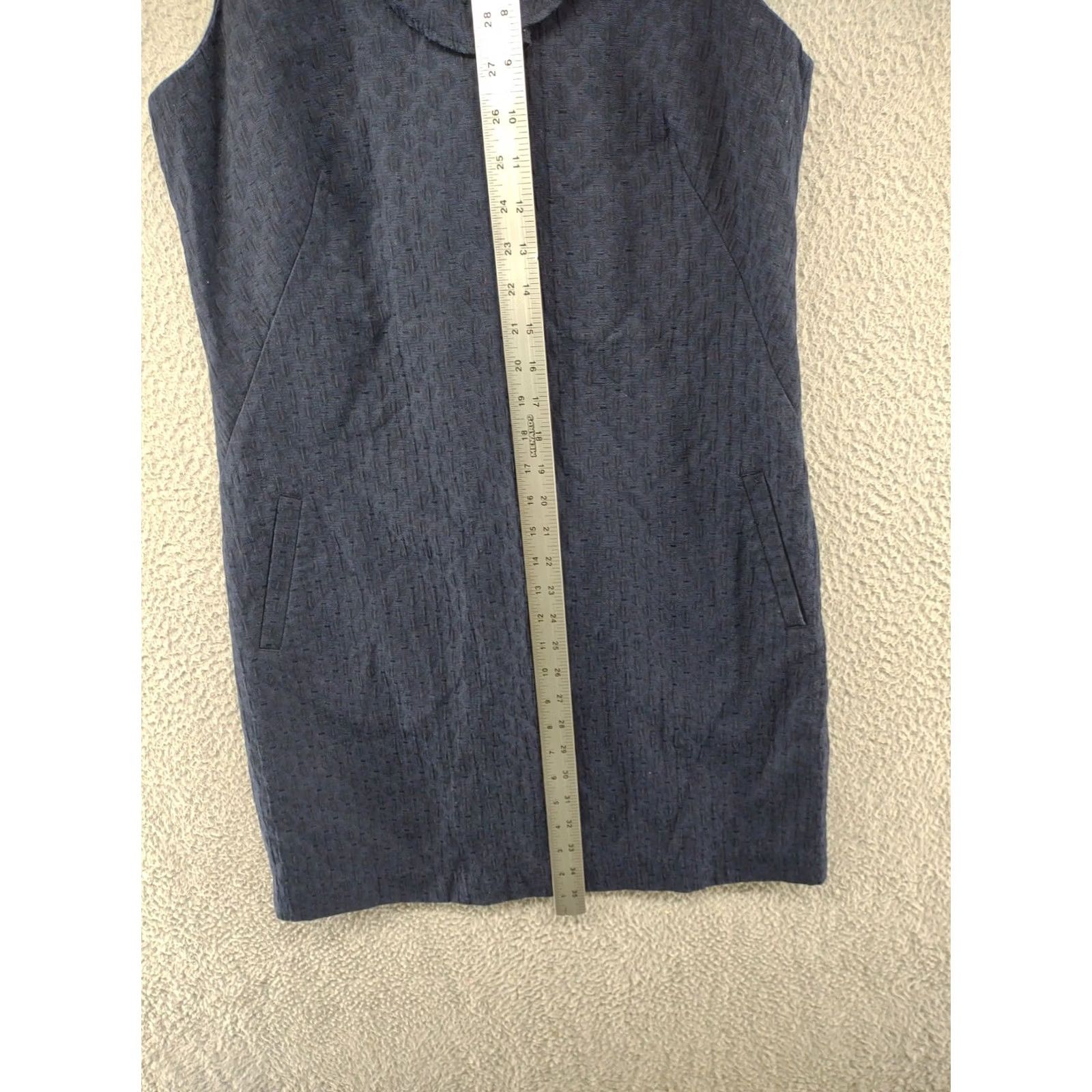 Tommy Hilfiger Tommy Hilfiger Women's Sleeveless Textured Scoop V Neck Dress Size 4 Blue Maxi Dress Size S / US 4 / IT 40 - 7 Thumbnail