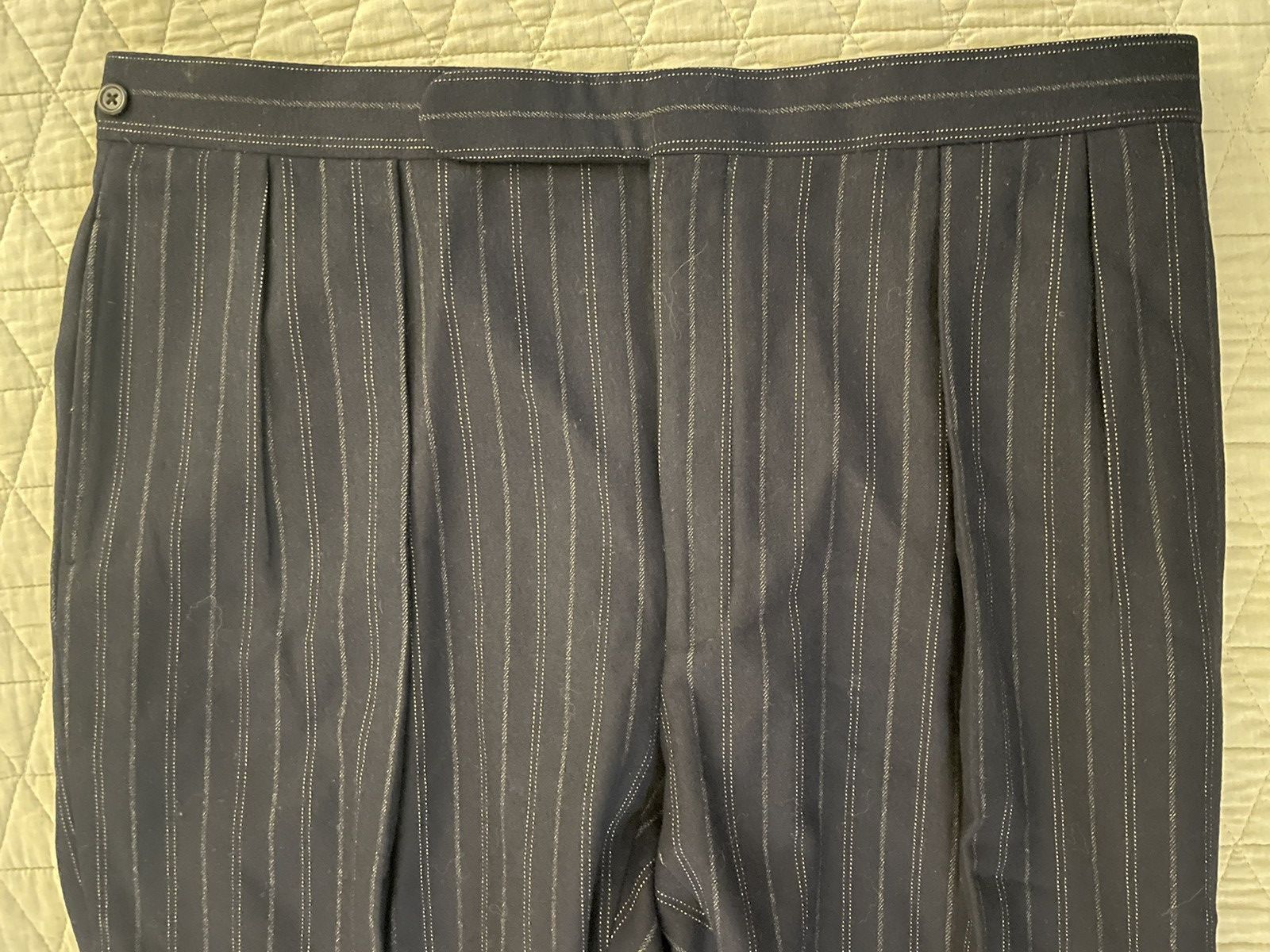 Polo Ralph Lauren × Vintage Virgin Wool and Cashmere Flannel Stripe Suit Size 46R - 12 Thumbnail