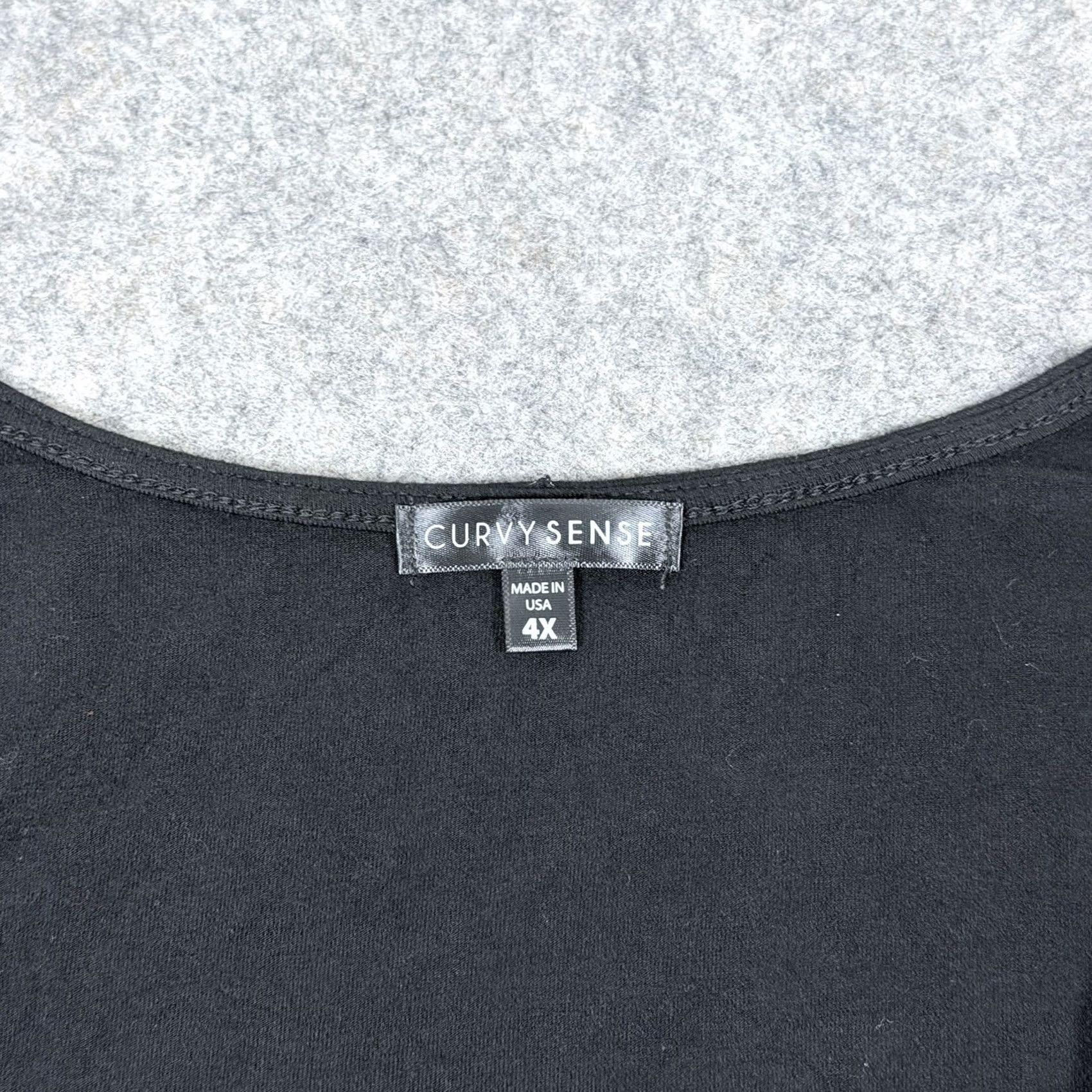 Vintage Curvy Sense Black Knit Cowl Neck Ruched Sleeveless Shirt Women's Size 4X Size XXL / US 16-18 / IT 52-54 - 3 Thumbnail
