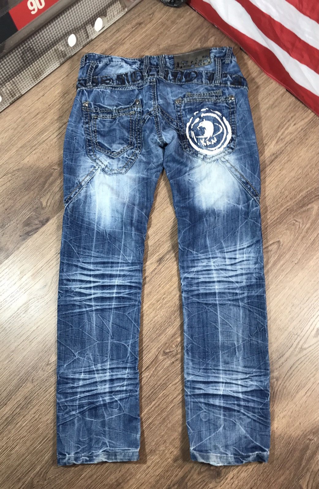 Japanese Brand Vintage Kosmo Lupo Distressed Denim Pants Size US 34 / EU 50 - 10 Thumbnail
