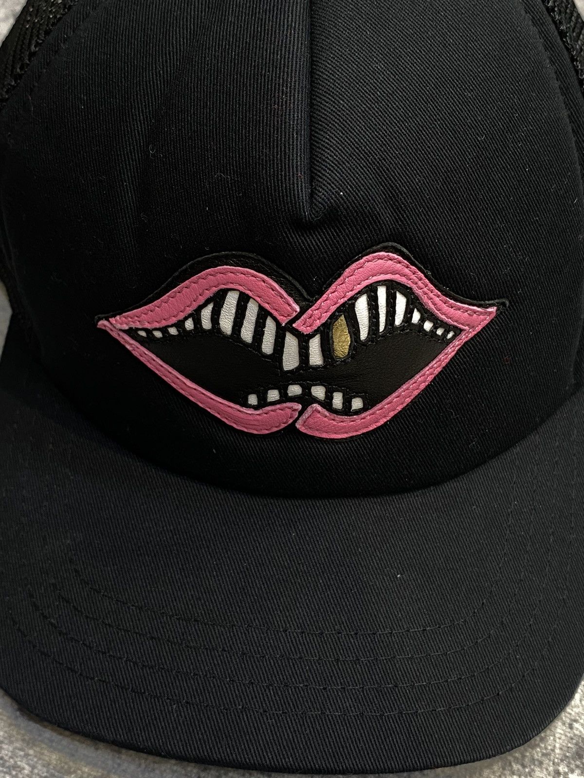 Chrome Hearts Chrome Hearts Matty Boy leather chomper lips trucker hat Size ONE SIZE - 3 Thumbnail