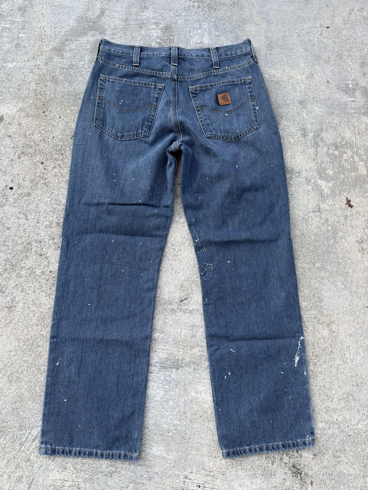 Carhartt VINTAGE CARHARTT PAINT SPLASH BAGGY RELAXED FIT JEANS Size US 32 / EU 48 - 2 Thumbnail