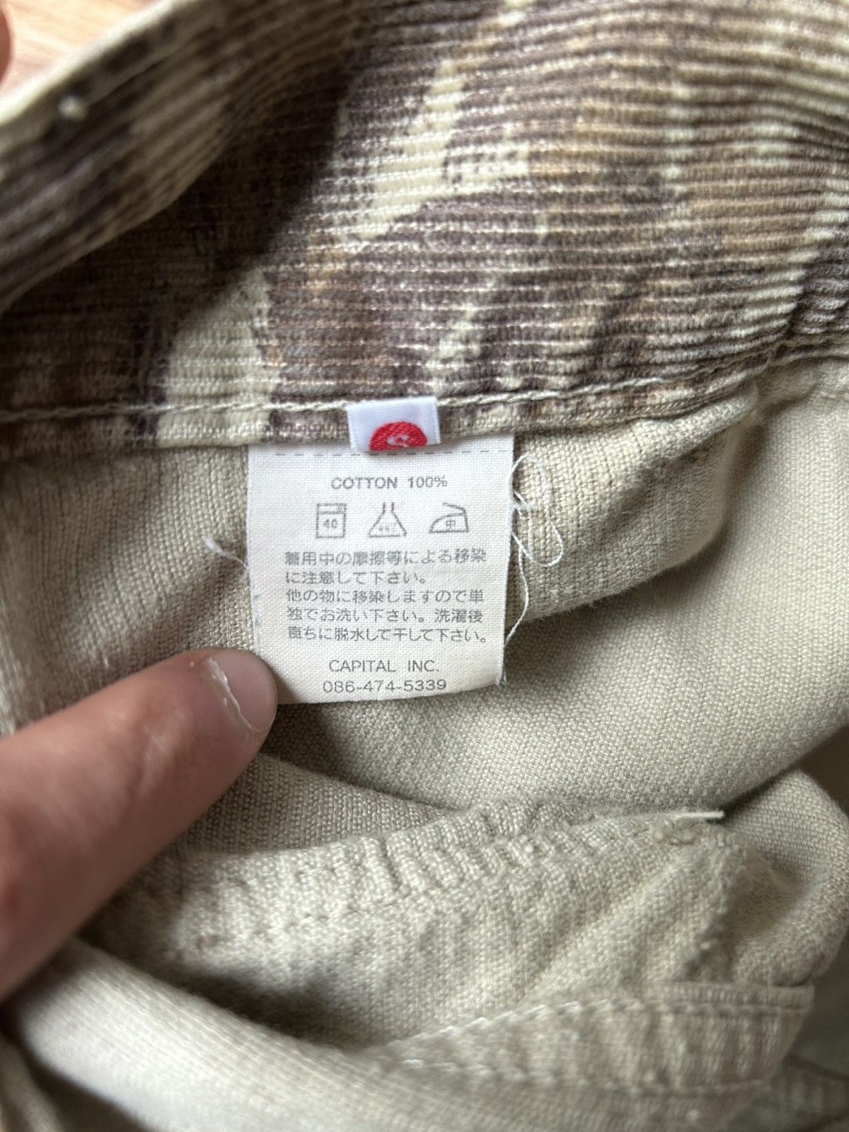 Kapital Kapital Corduroy Camo Flared Cargo Pants Size US 27 - 4 Thumbnail