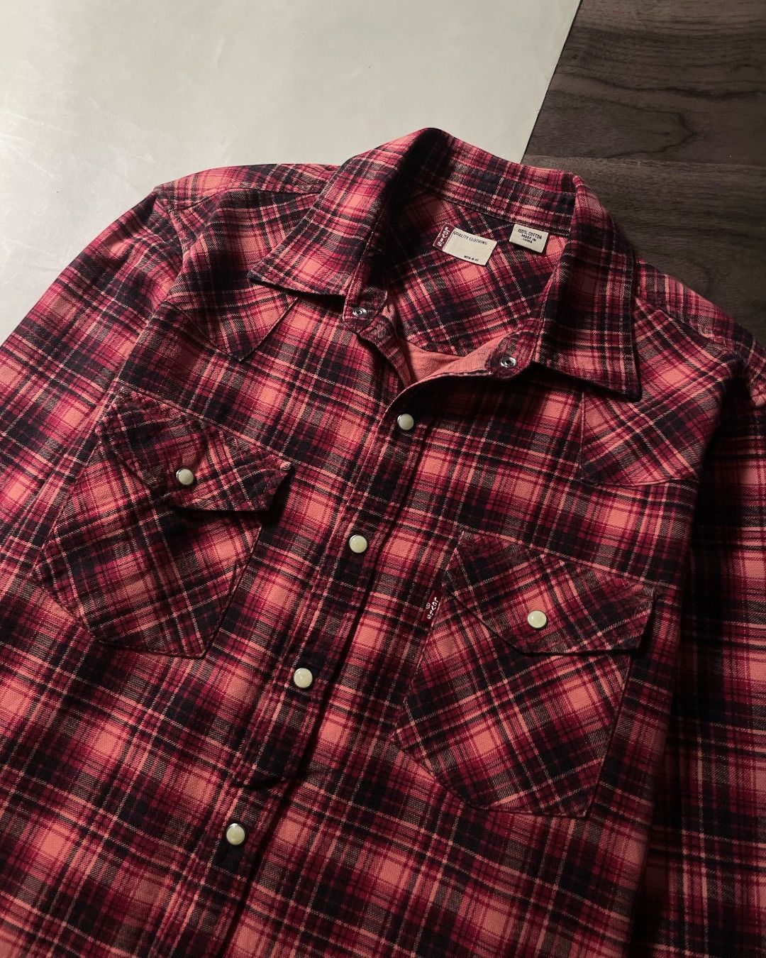 Levi's Flannel Shirt Western Double Pocket LEVIS Size M Size US M / EU 48-50 / 2 - 4 Thumbnail