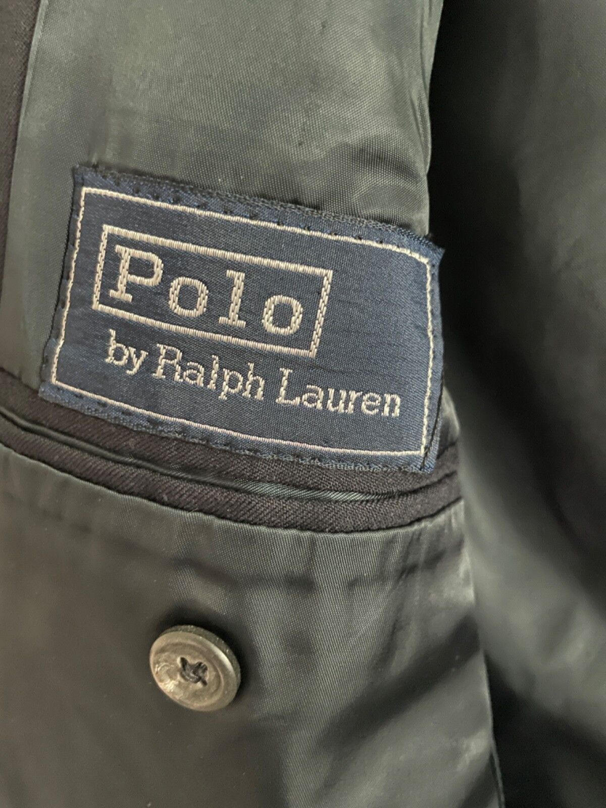 Polo Ralph Lauren 🔥 Polo Ralph Lauren® RARE 80s Navy Blazer Brass Buttons 43L Size 44L - 6 Thumbnail