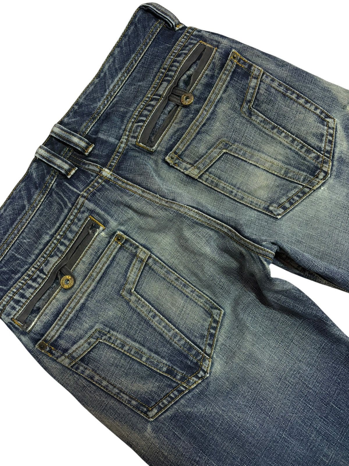 George × Japanese Brand George Japan Faded Indigo Distressed Jeans Size US 34 / EU 50 - 4 Thumbnail