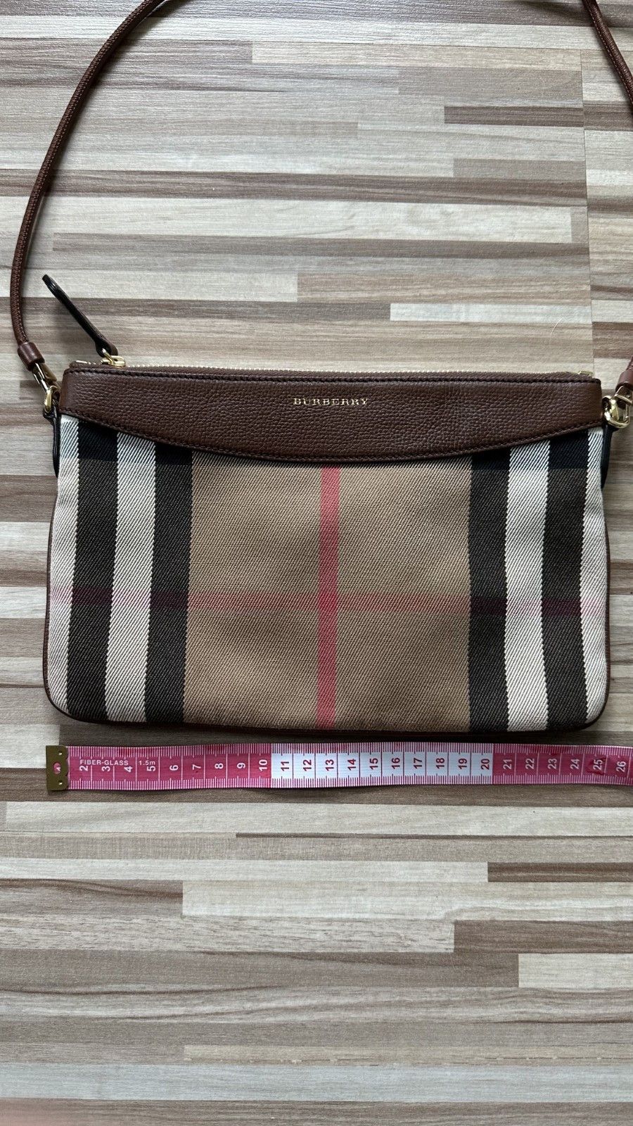 Burberry Burberry Brown House check Canvas Peyton Crossbody Bag Size ONE SIZE - 15 Thumbnail