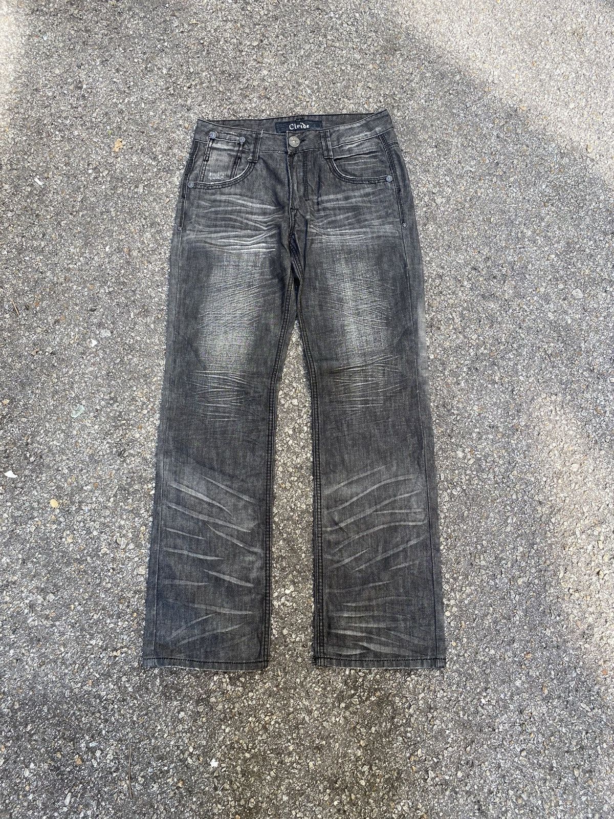 Hysteric Glamour Faded Black Jeans Washed Japanese Clawmark Clride Denim Size US 30 / EU 46 - 1 Thumbnail