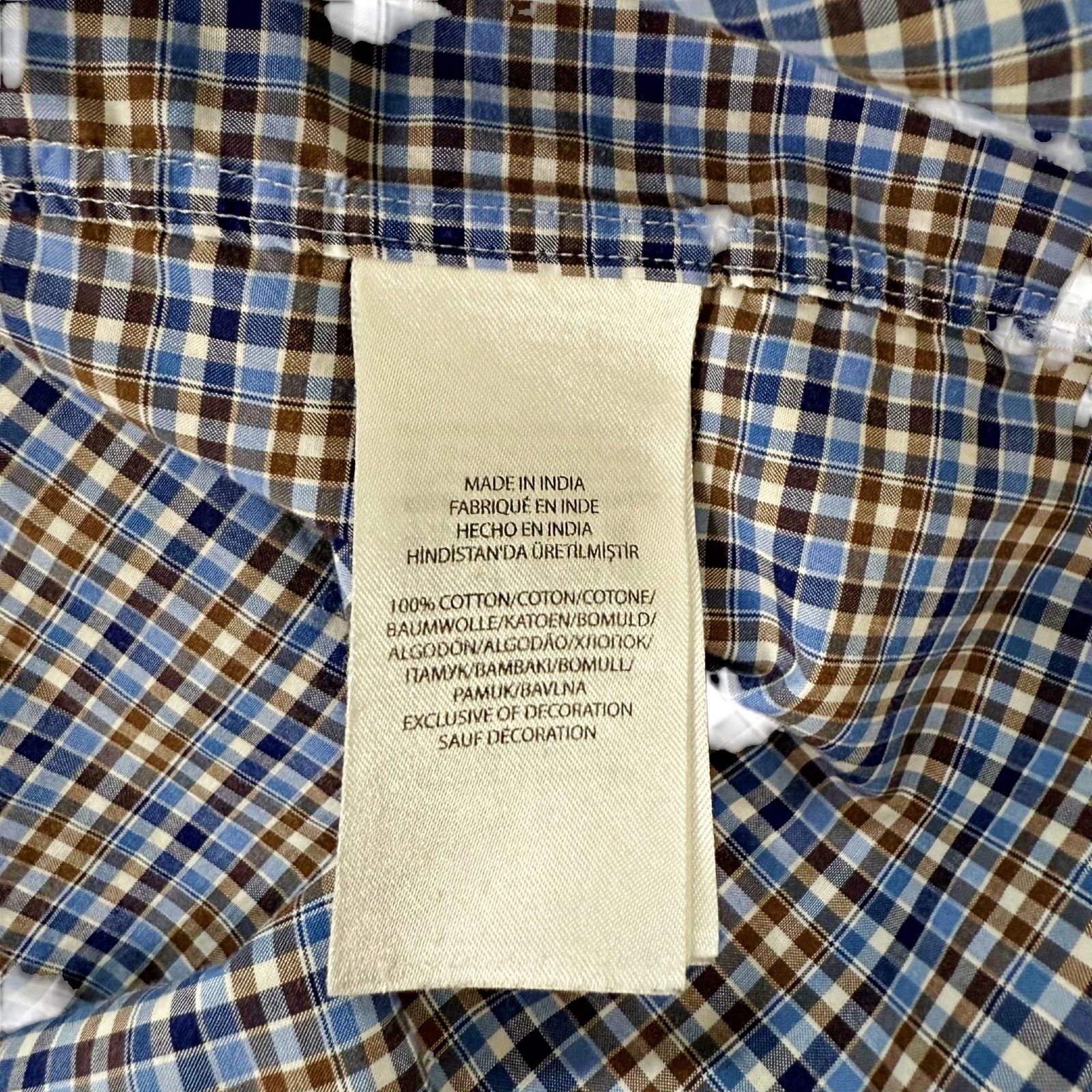 Ralph Lauren Ralph Lauren Blue Plaid Button Down Shirt Cotton Stretch LRG Size US L / EU 52-54 / 3 - 5 Thumbnail