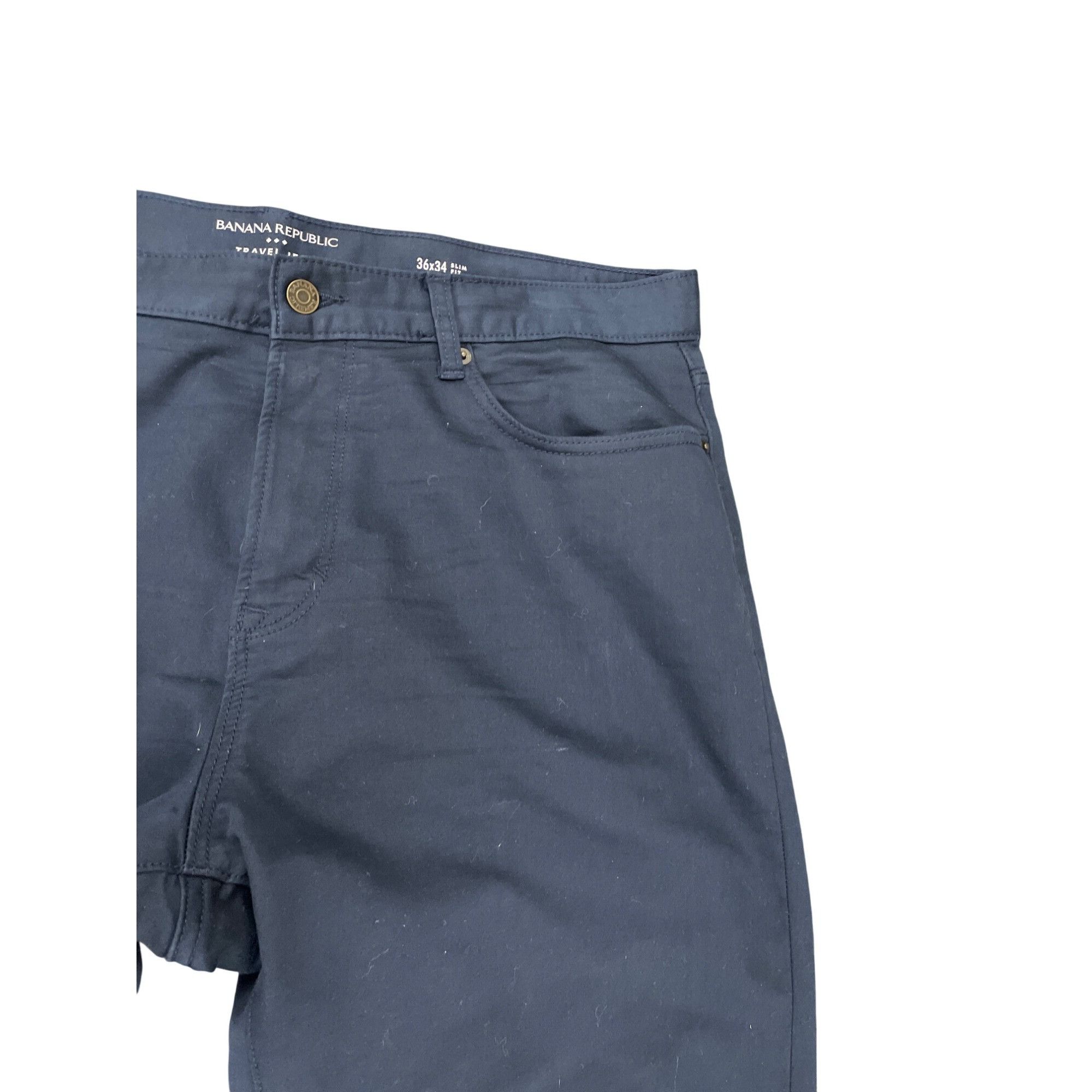Banana Republic Banana Republic Mens Travel Jean Navy Blue Size 36x34 SKU 83 Size US 36 / EU 52 - 3 Thumbnail