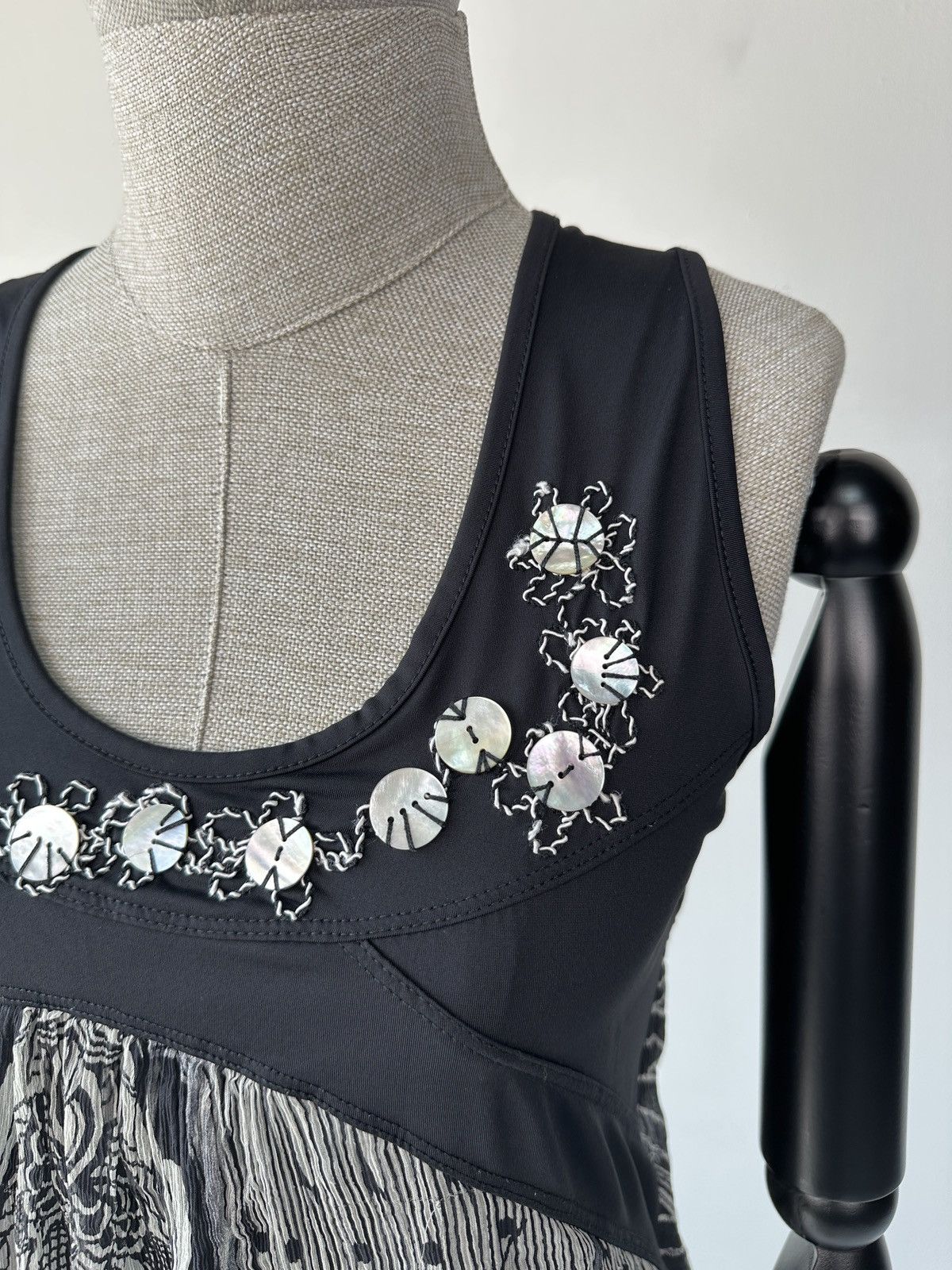 Other SAVE The QUEEN 100% Silk Tank Top Sleeveless Mesh Jersey Y2K Size XL / US 12-14 / IT 48-50 - 6 Thumbnail