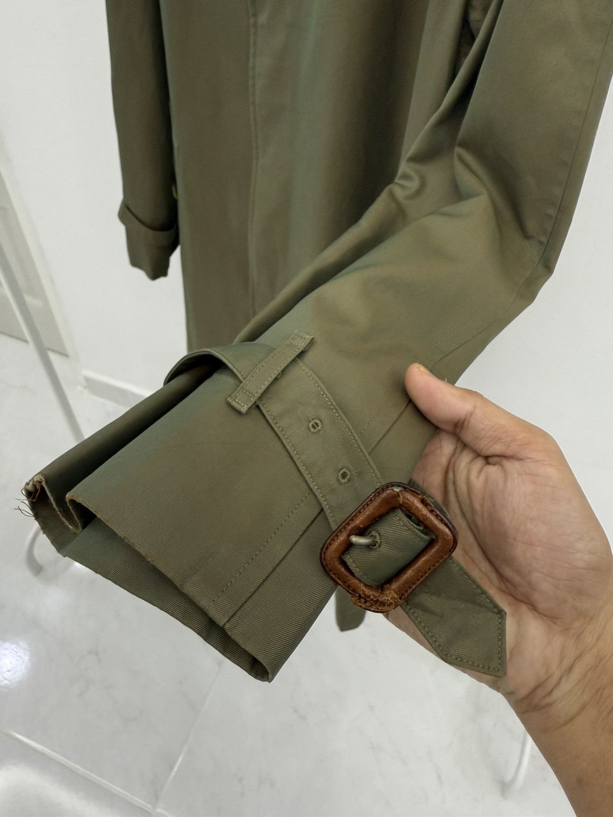 Burberry Prorsum BURBERRYS PRORSUM Trench Coat Nova Checkered Metallic Green Size US M / EU 48-50 / 2 - 14 Thumbnail