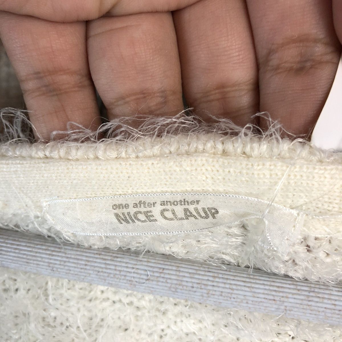 Homespun Knitwear DL Nice Claup White shaggy mohair Knitwear #C238 Size M / US 6-8 / IT 42-44 - 10 Thumbnail
