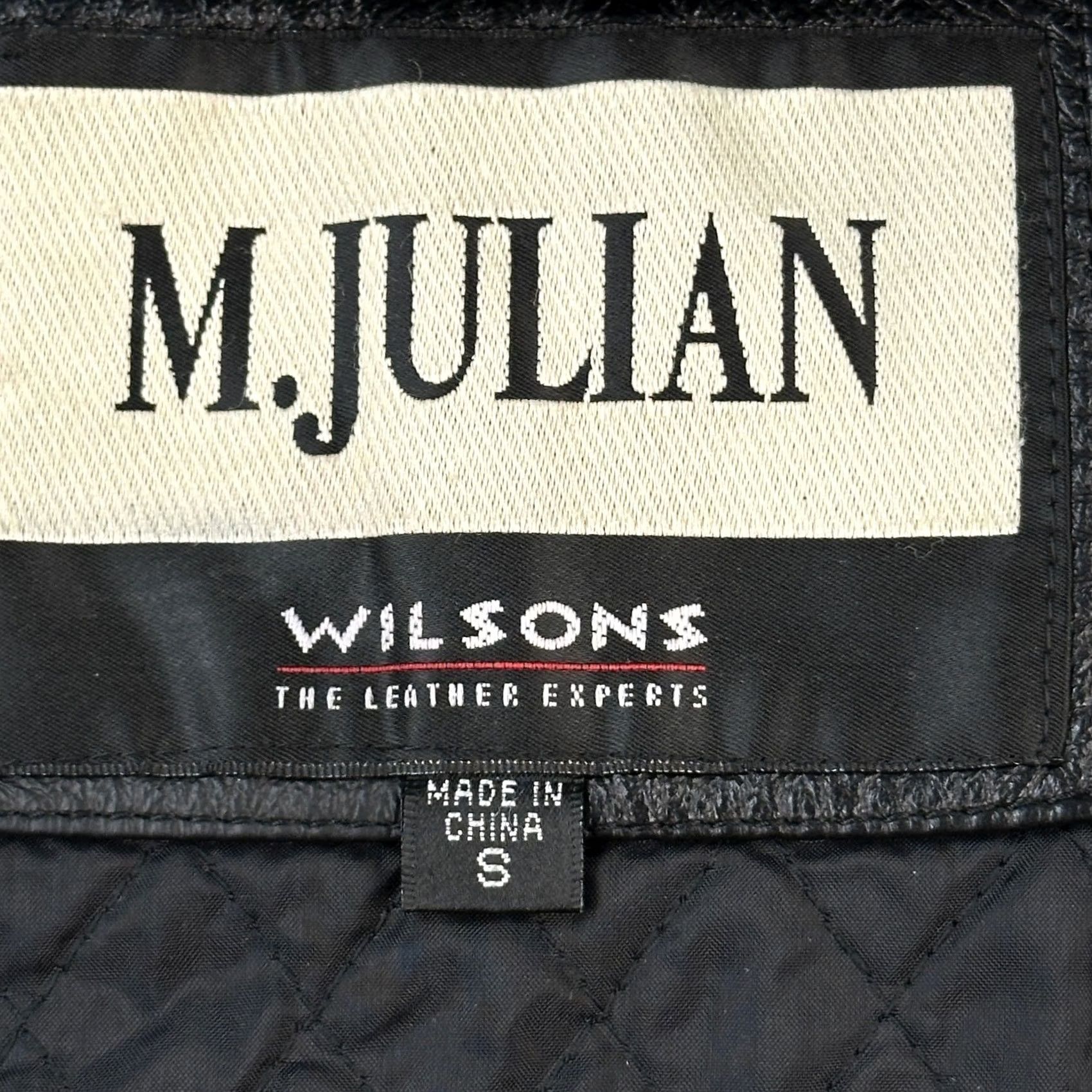 Vintage VINTAGE Wilsons Leather M Julian Jacket Mens Small Black Leather Moto Biker Full Zip Jacket Size US S / EU 44-46 / 1 - 7 Thumbnail